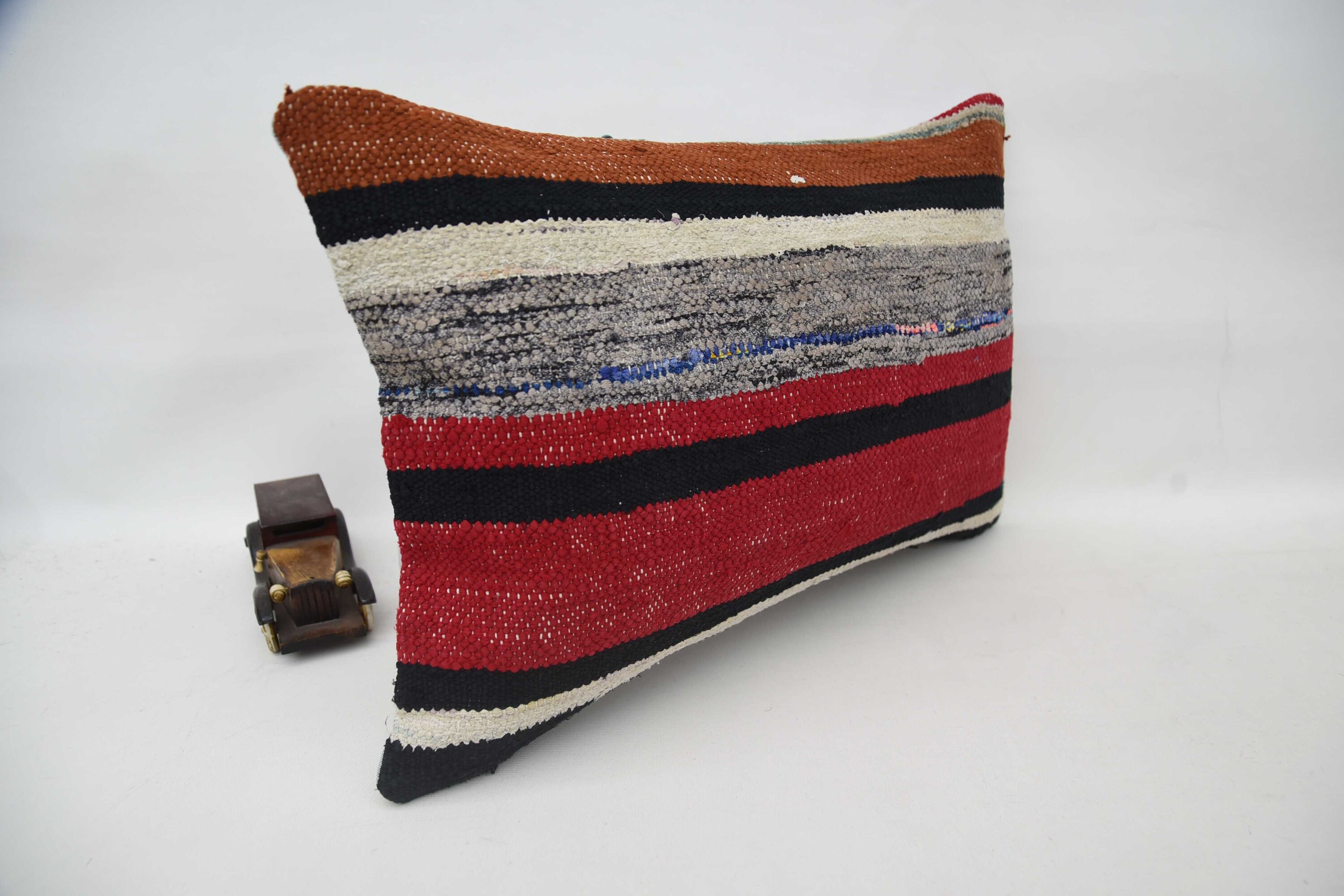 Vintage Pillow, 16"x24" Red Pillow Case, Decorative Throw Pillow Sham, Vintage Kilim Throw Pillow, Vintage Kilim Pillow, Chair Pillow Case