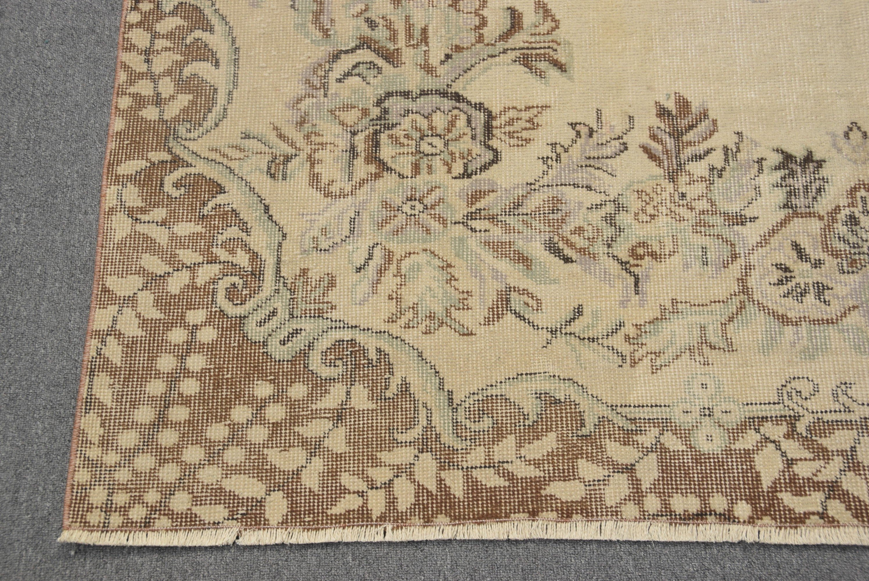 Living Room Rug, Tribal Rug, Rugs for Salon, Vintage Rug, Turkish Rug, 5.6x9.3 ft Large Rugs, Beige Bedroom Rug, Cool Rug