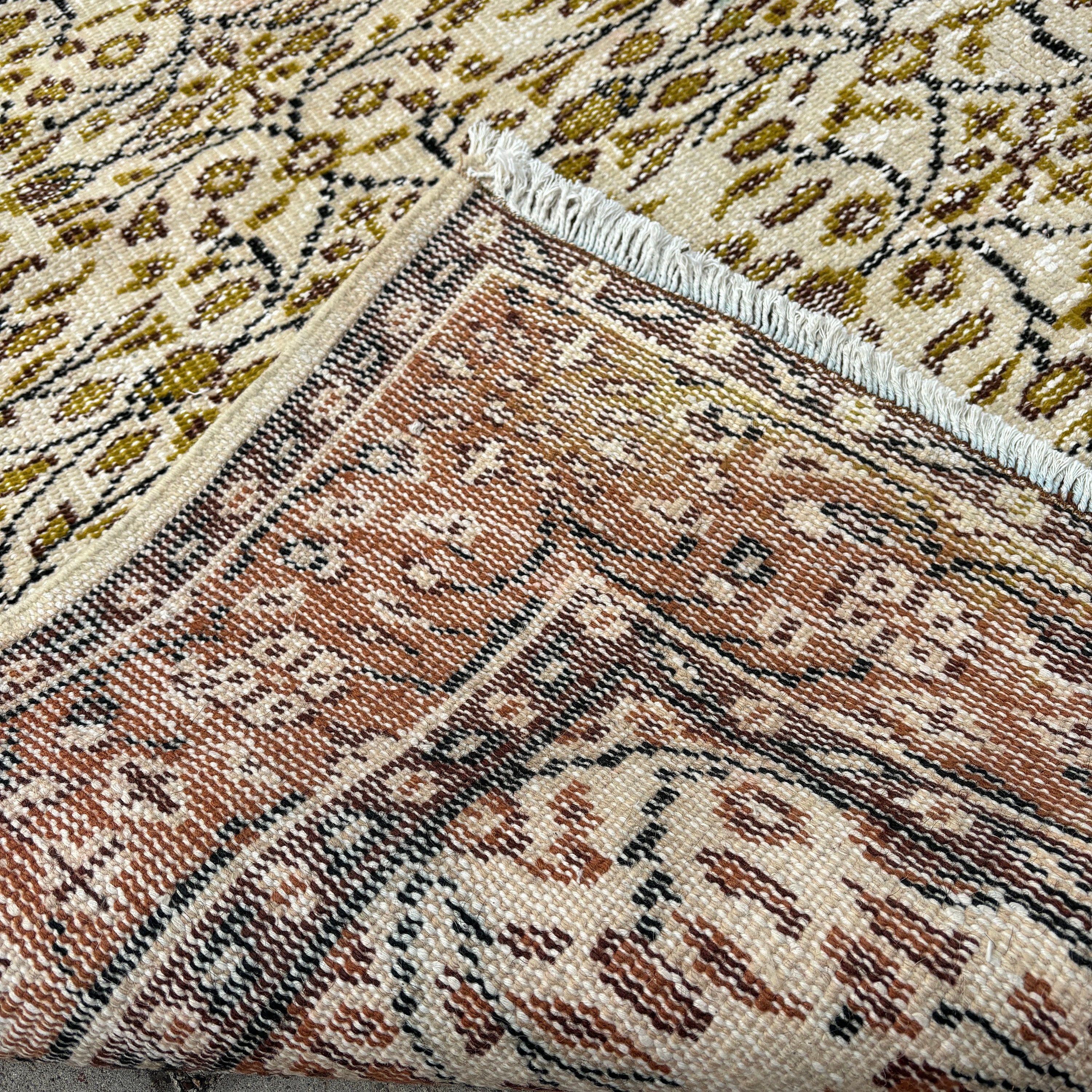 Oturma Odası Halıları, 5x9,7 ft Büyük Halılar, Büyük Boho Halısı, Açıklama Halıları, Türk Halısı, Bej Anadolu Halısı, Vintage Halı, Yatak Odası Halıları