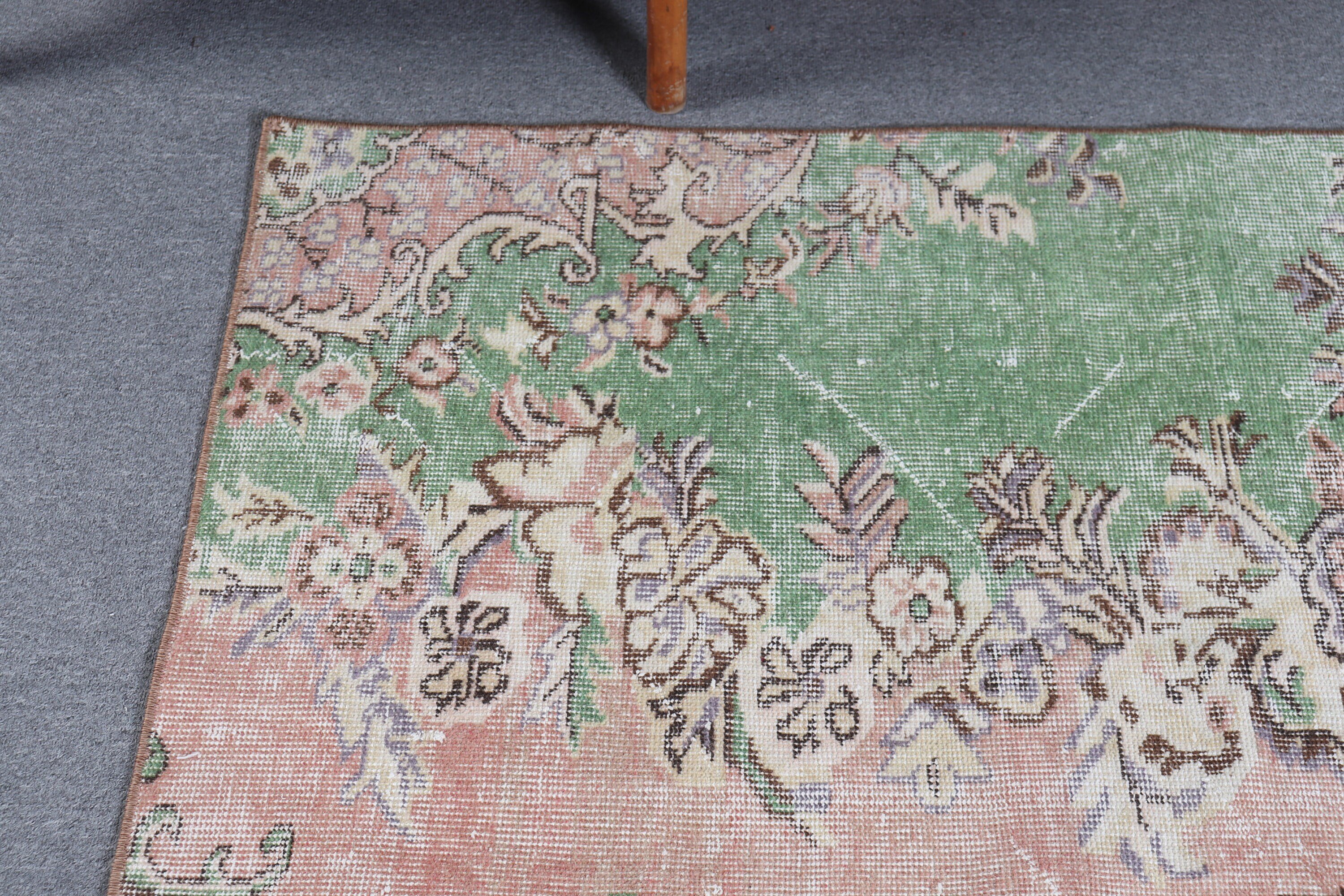 Rugs for Bath, Bathroom Rug, Vintage Rug, Green Home Decor Rug, Bedroom Rug, Turkish Rug, Floor Rug, Wall Hanging Rug, 3x4.8 ft Small Rug