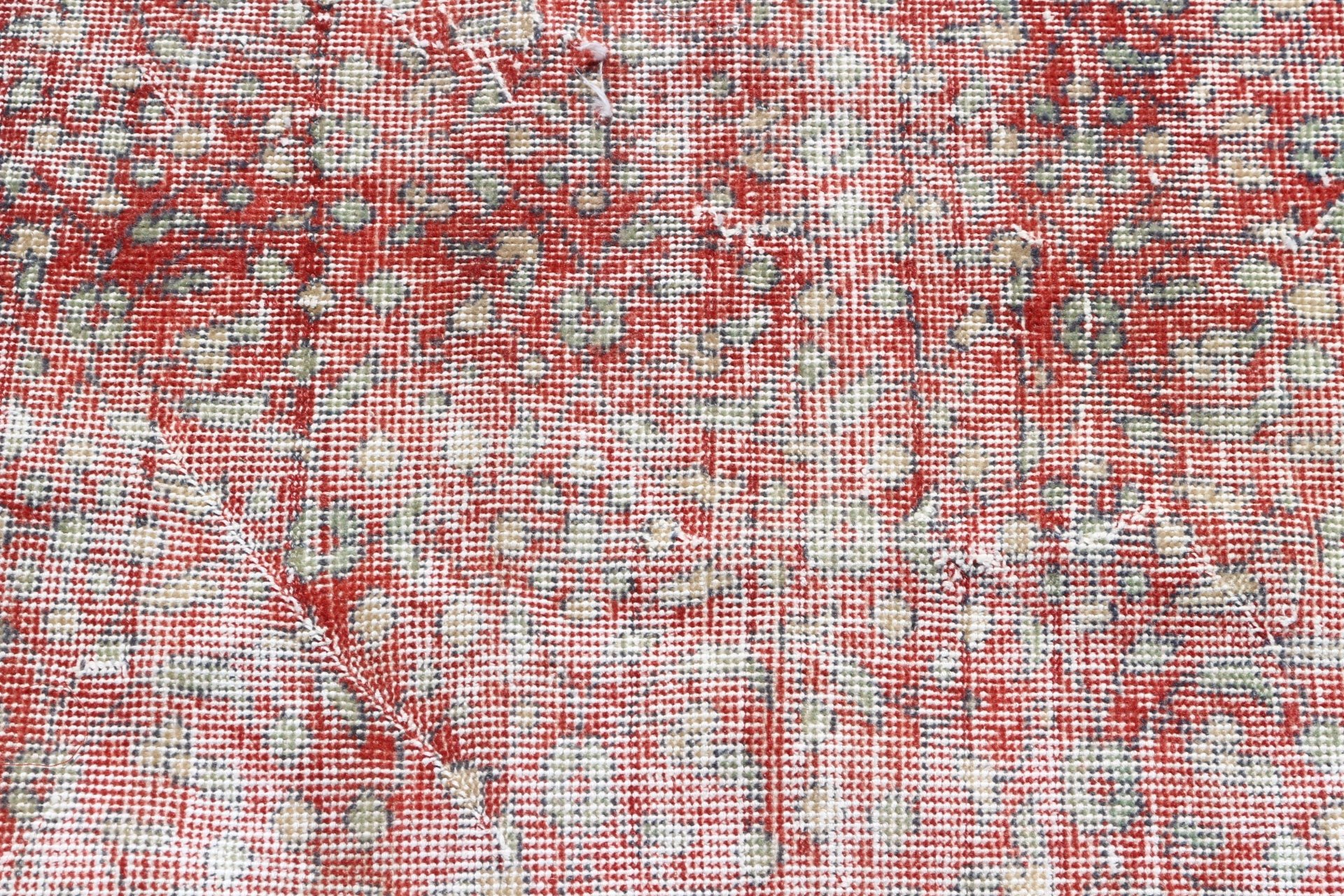 Oushak Rug, Rugs for Kitchen, Moroccan Rug, Kitchen Rugs, Vintage Rug, Turkish Rug, Red  3.6x6.4 ft Accent Rugs, Entry Rug