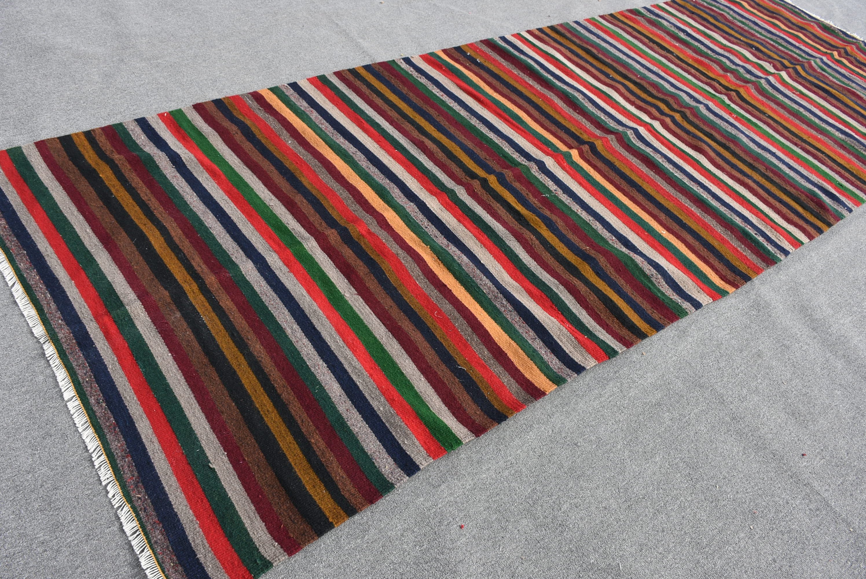 Turkish Rug, Home Decor Rugs, Vintage Rug, Kitchen Rug, Kilim, Corridor Rugs, Rainbow  4.8x13.1 ft Runner Rug, Oushak Rug