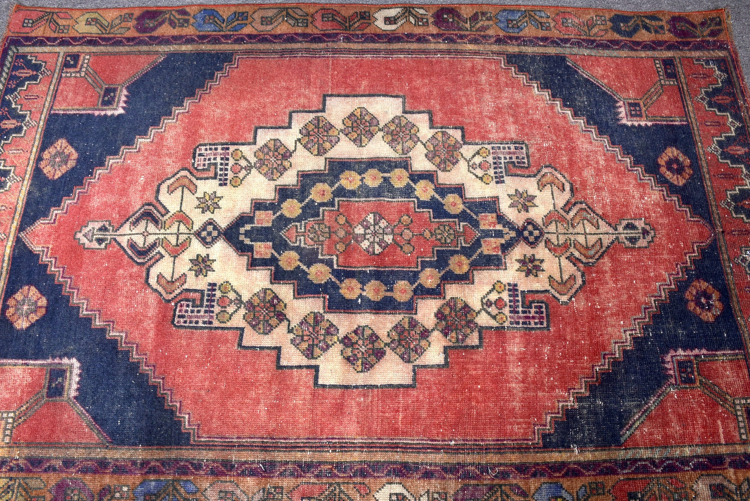 Boho Halılar, Giriş Halıları, Kırmızı Mutfak Halısı, Geleneksel Halılar, Türk Halısı, Vintage Halılar, Düz Dokuma Halılar, Boho Vurgulu Halı, 3,5x5,5 ft Vurgulu Halı