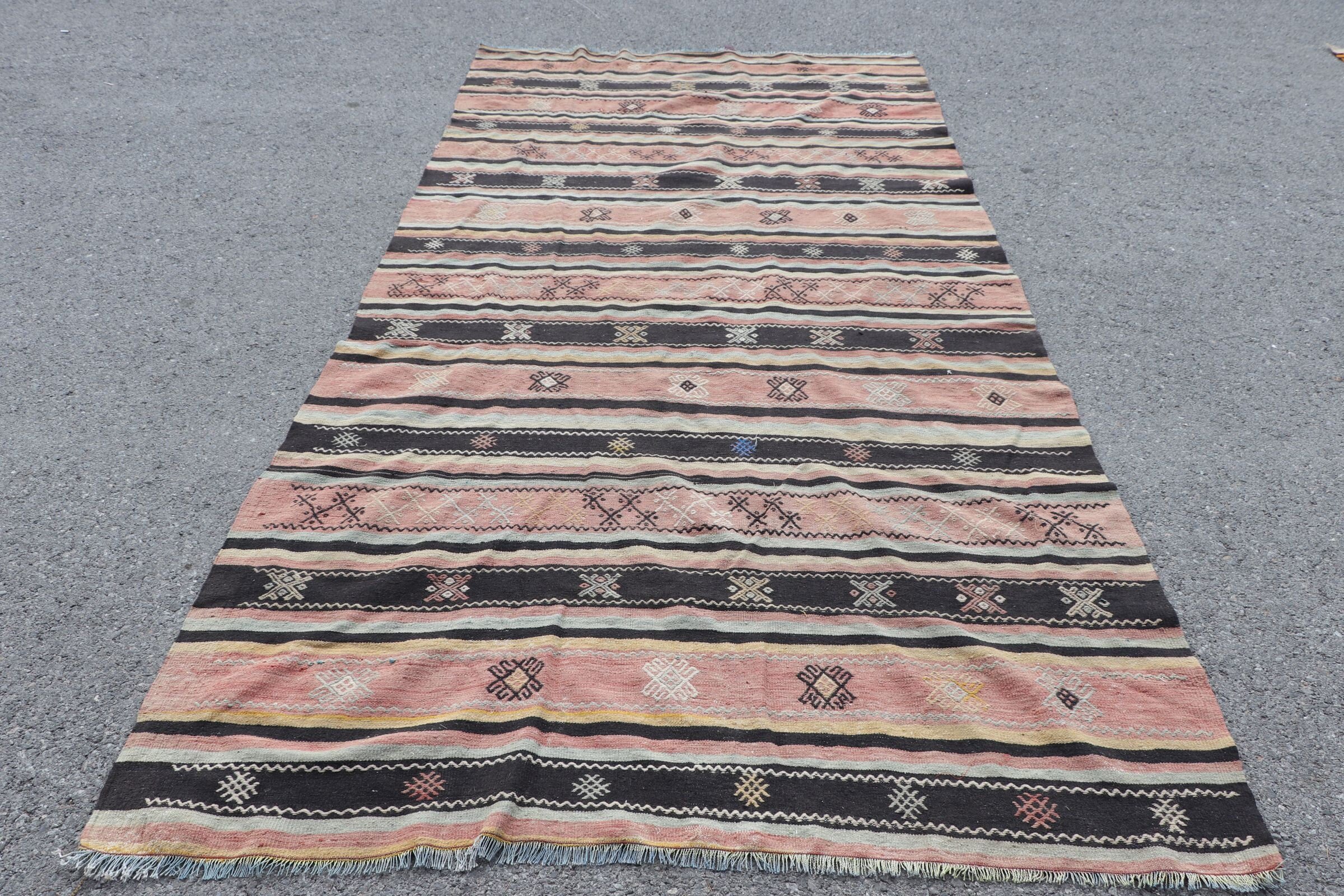 Turkish Rugs, Living Room Rug, Dining Room Rug, Kilim, Home Decor Rug, 5.4x10.9 ft Large Rug, Vintage Rug, Oushak Rugs, Bronze Floor Rugs