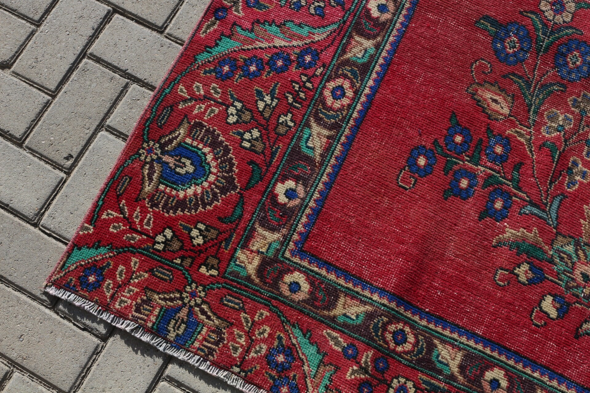 Türk Halısı, Sevimli Halı, Salon Halısı, Vintage Halı, 8.2x11.2 ft Büyük Boy Halı, Oturma Odası Halısı, Yatak Odası Halıları, Oryantal Halı, Kırmızı Anadolu Halısı