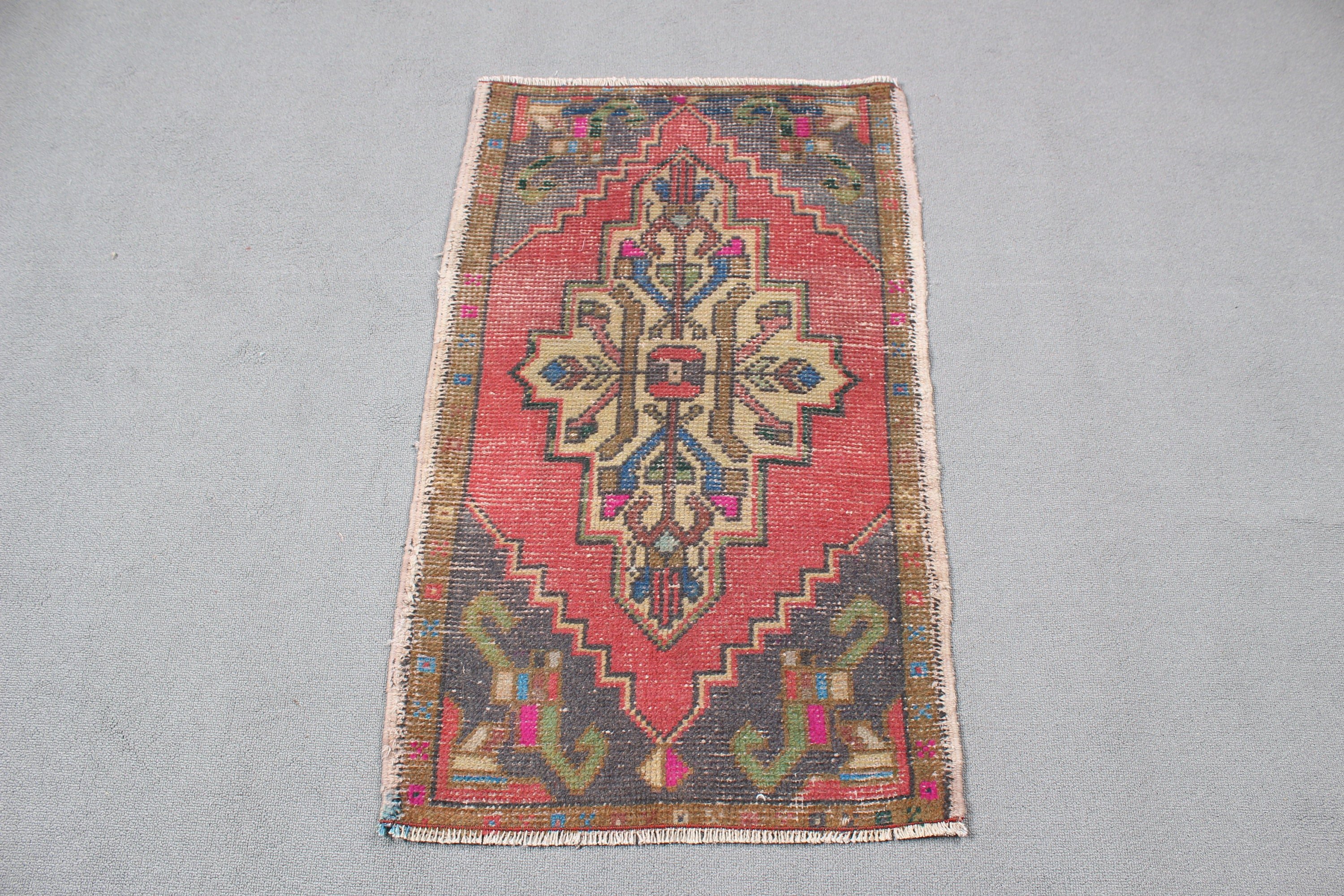 Fas Halıları, 1.8x3 ft Küçük Halılar, Dekoratif Halı, Kırmızı Ev Dekor Halıları, Banyo Halısı, Mutfak Halısı, Vintage Halı, Türk Halıları, Araba Paspas Halıları