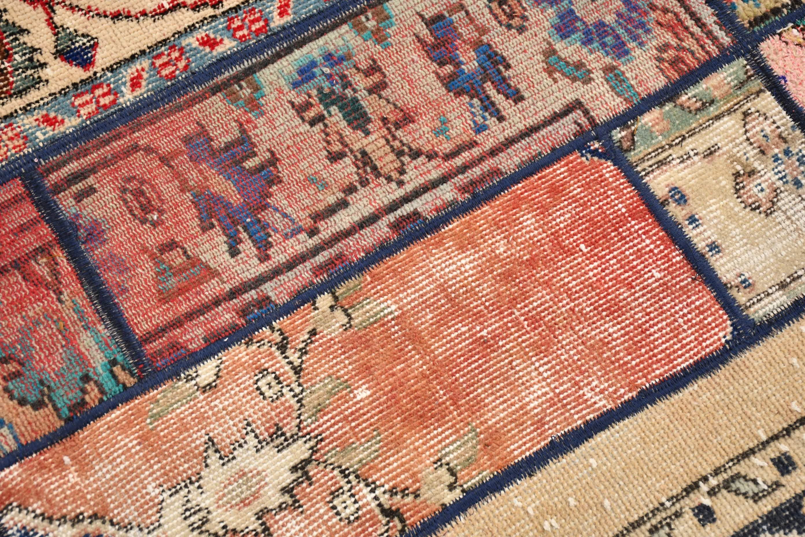 Oushak Rug, Rugs for Hallway, Red Home Decor Rugs, Vintage Rug, Stair Rugs, Anatolian Rug, 2.7x7 ft Runner Rugs, Hallway Rug, Turkish Rug