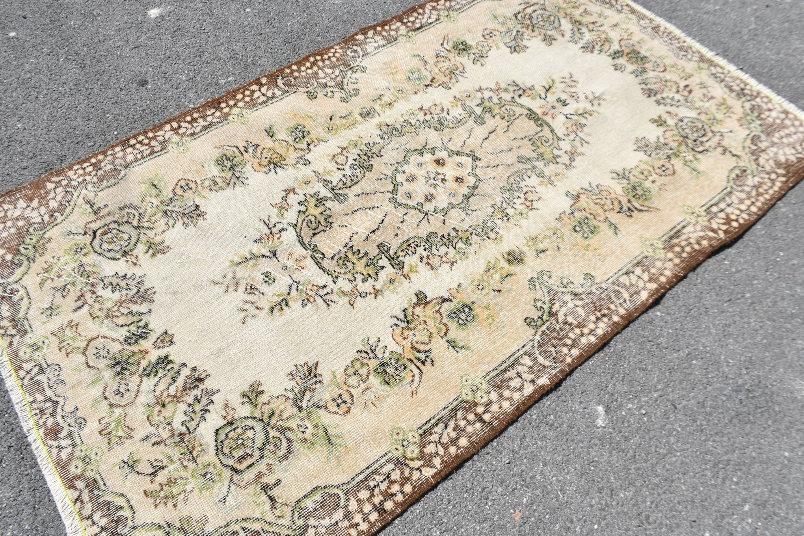 Vintage Rugs, Turkish Rug, Kitchen Rugs, Bedroom Rug, Beige Oriental Rugs, Nursery Rugs, 3.9x6.7 ft Area Rug, Rugs for Area