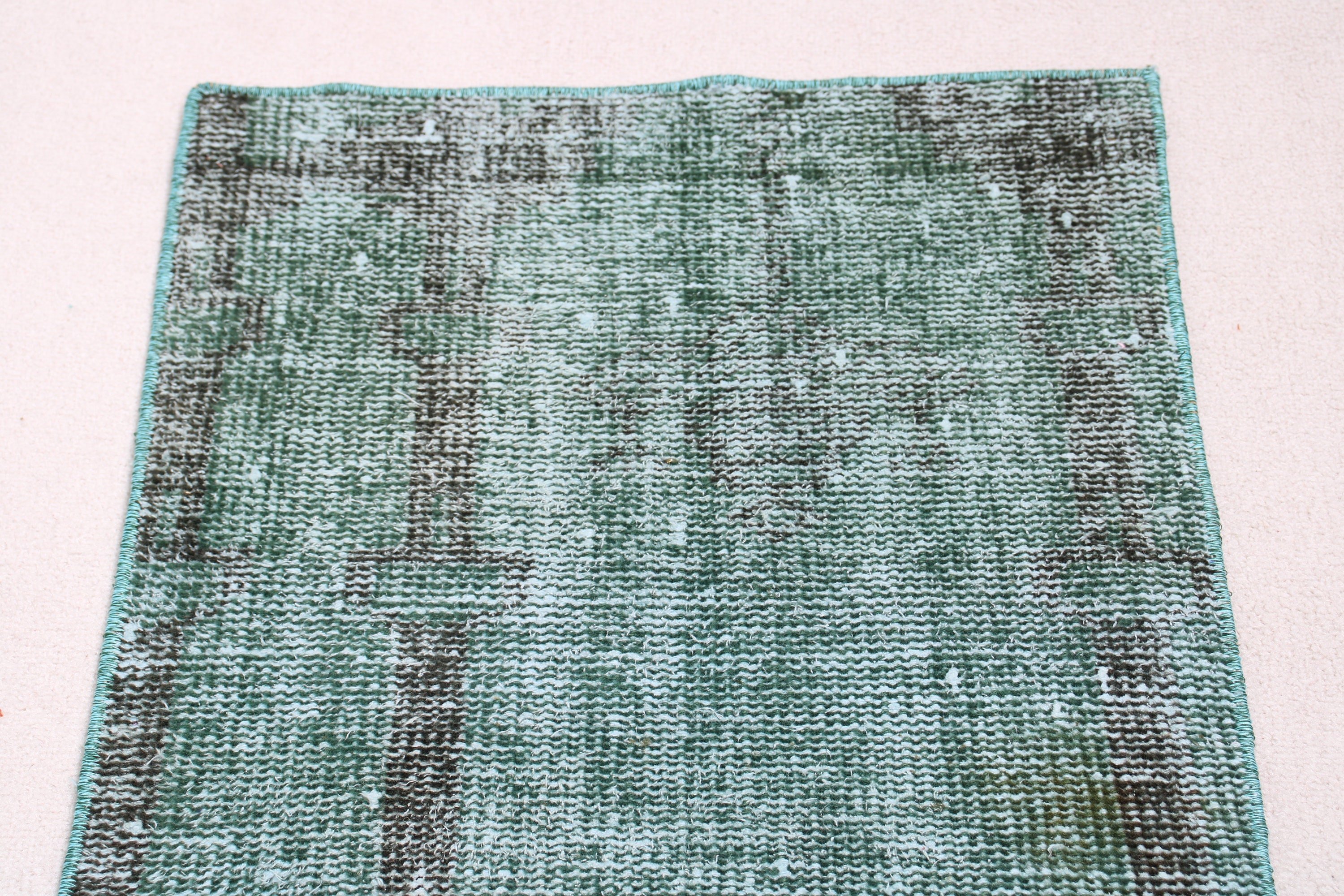 Modern Rug, Exotic Rug, Wall Hanging Rug, Turkish Rugs, 1.7x2.9 ft Small Rug, Entry Rugs, Neutral Rugs, Vintage Rugs, Green Oushak Rugs