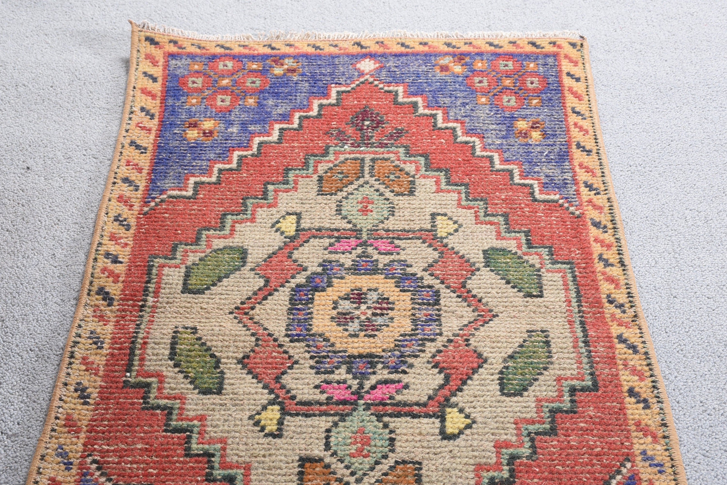 1.6x3.1 ft Small Rugs, Wool Rug, Wall Hanging Rug, Red Bedroom Rugs, Aesthetic Rugs, Bathroom Rugs, Vintage Rug, Antique Rugs, Turkish Rug