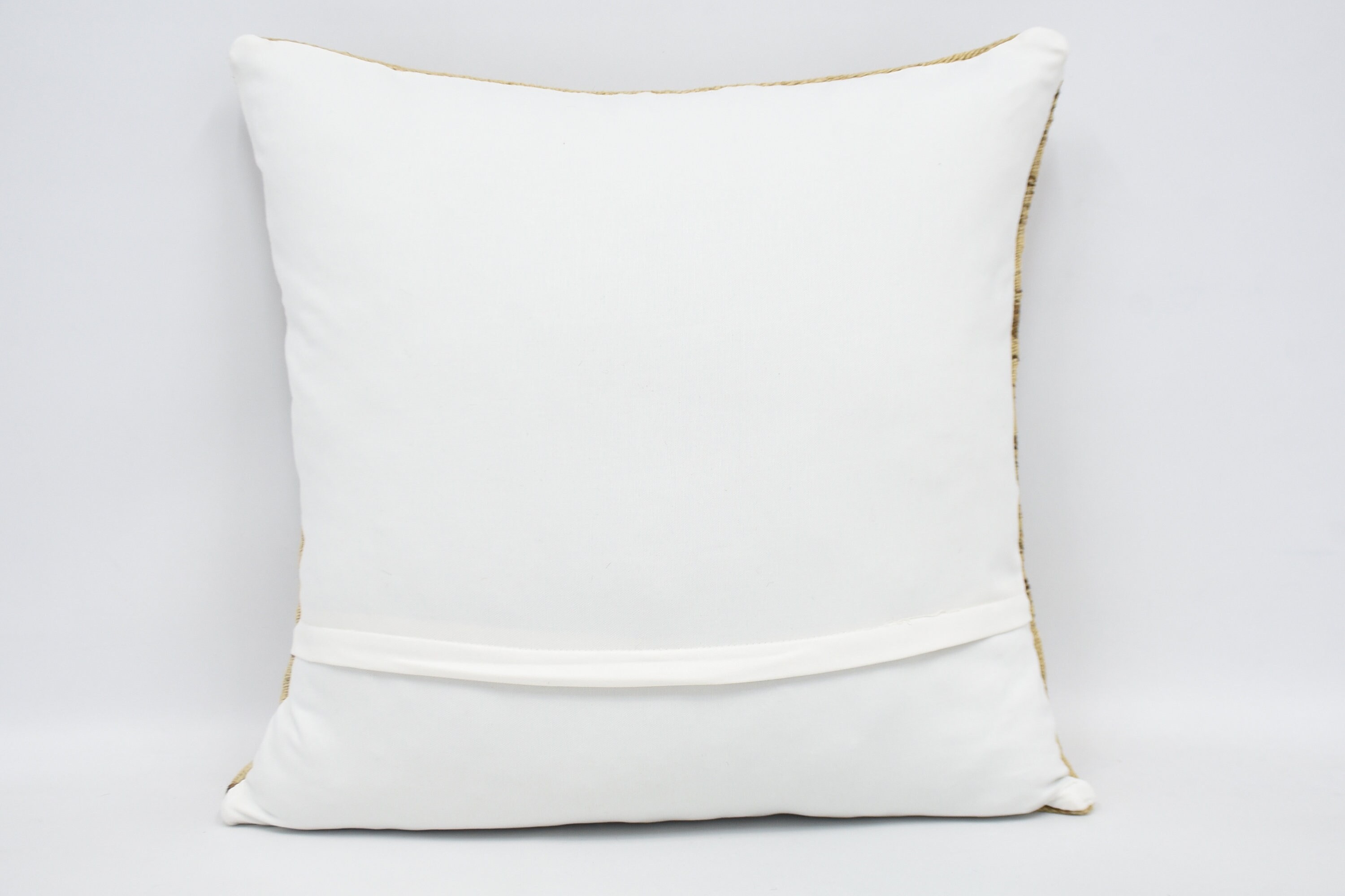Authentic Pillow Case, Kilim Pillow, 24"x24" Beige Pillow Cover, Ethnic Pillow Case, Handmade Kilim Cushion, Home Decor Pillow, Bed Pillow