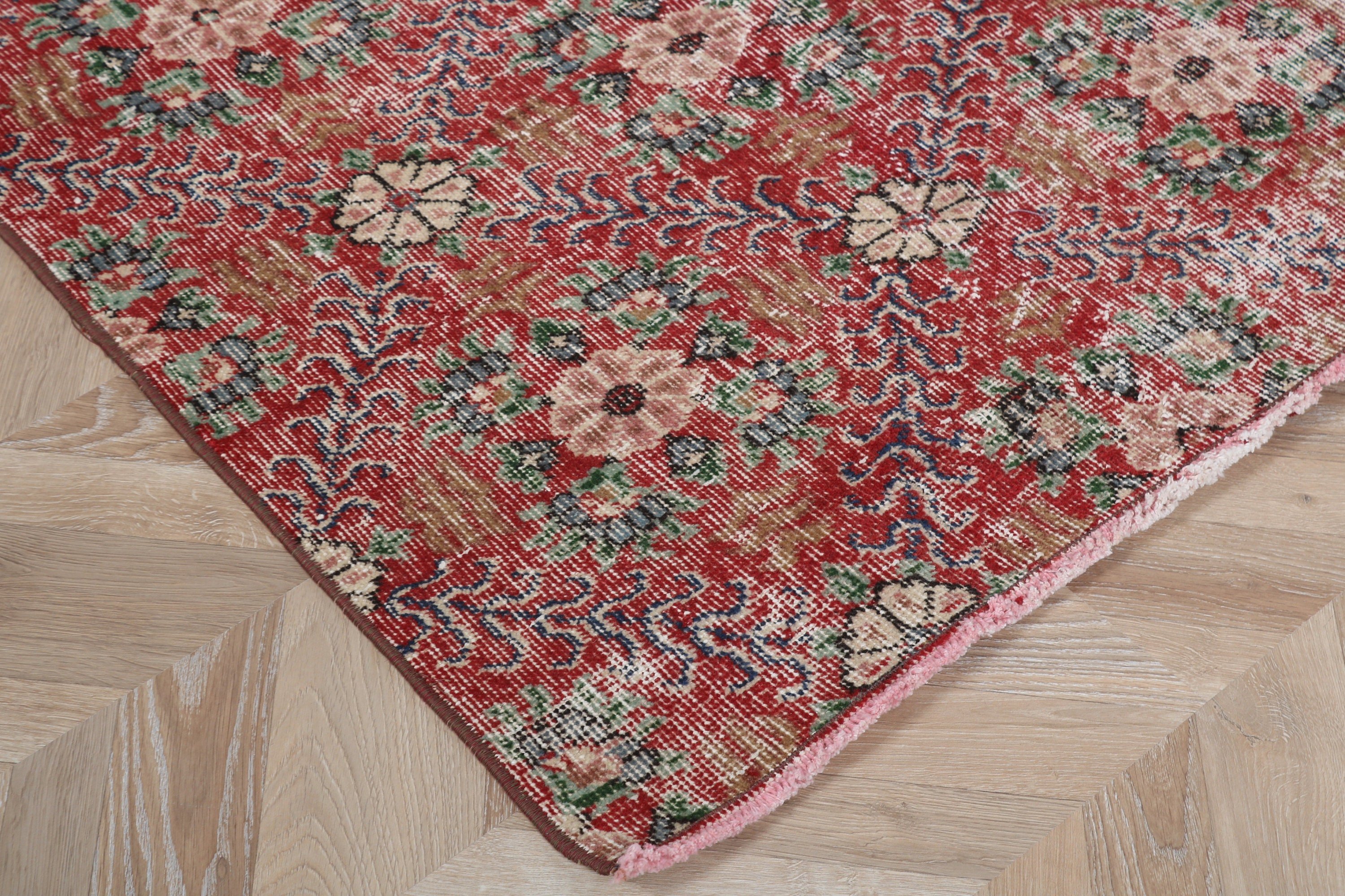 Vintage Rug, Entry Rugs, Rugs for Kitchen, Red Cool Rug, Nursery Rugs, Turkish Rugs, Anatolian Rugs, 3.1x6.4 ft Accent Rug, Oriental Rug