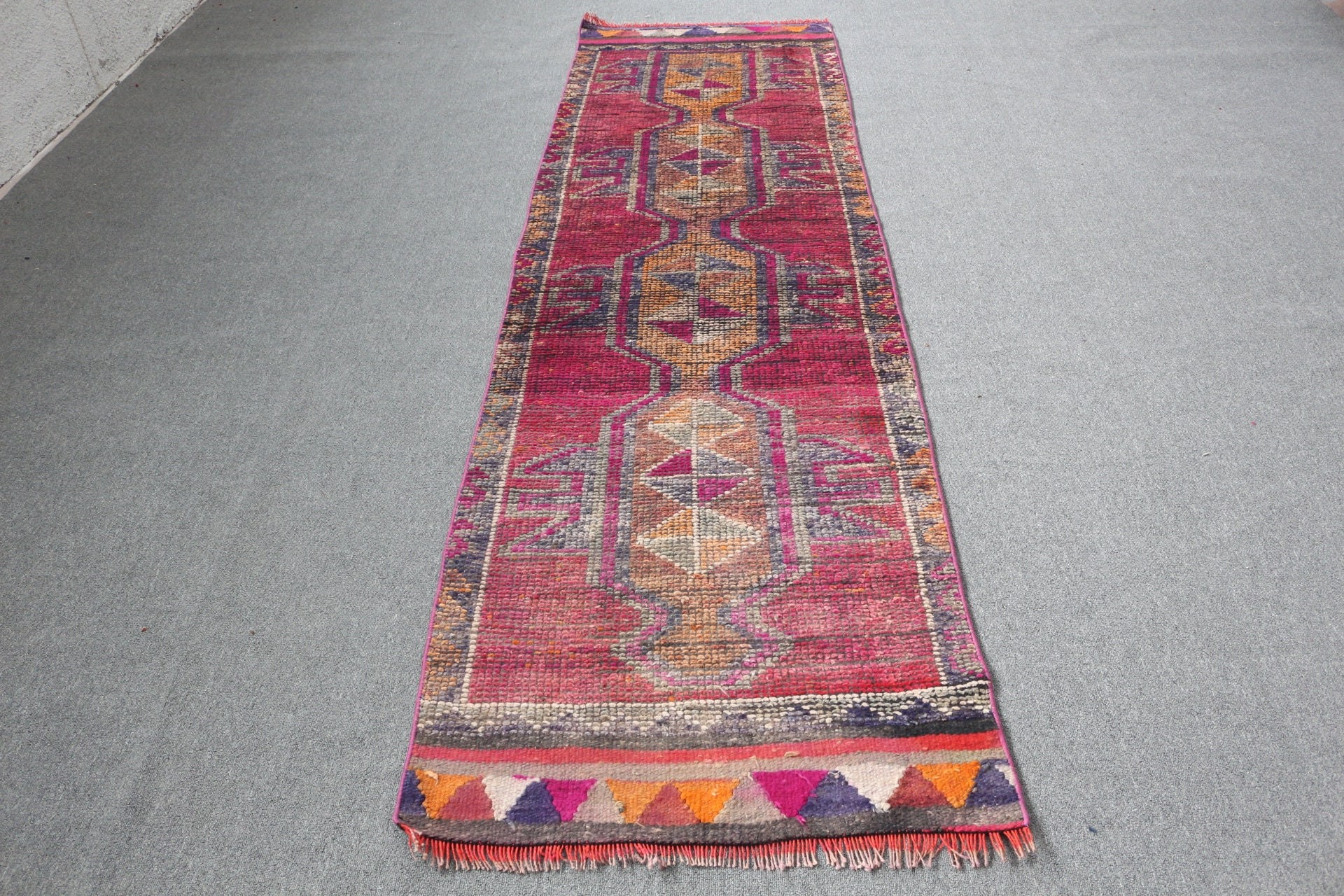 Moroccan Rug, Rugs for Stair, 2.7x9.4 ft Runner Rug, Cute Rugs, Stair Rugs, Turkish Rug, Oriental Rug, Vintage Rug, Purple Home Decor Rugs