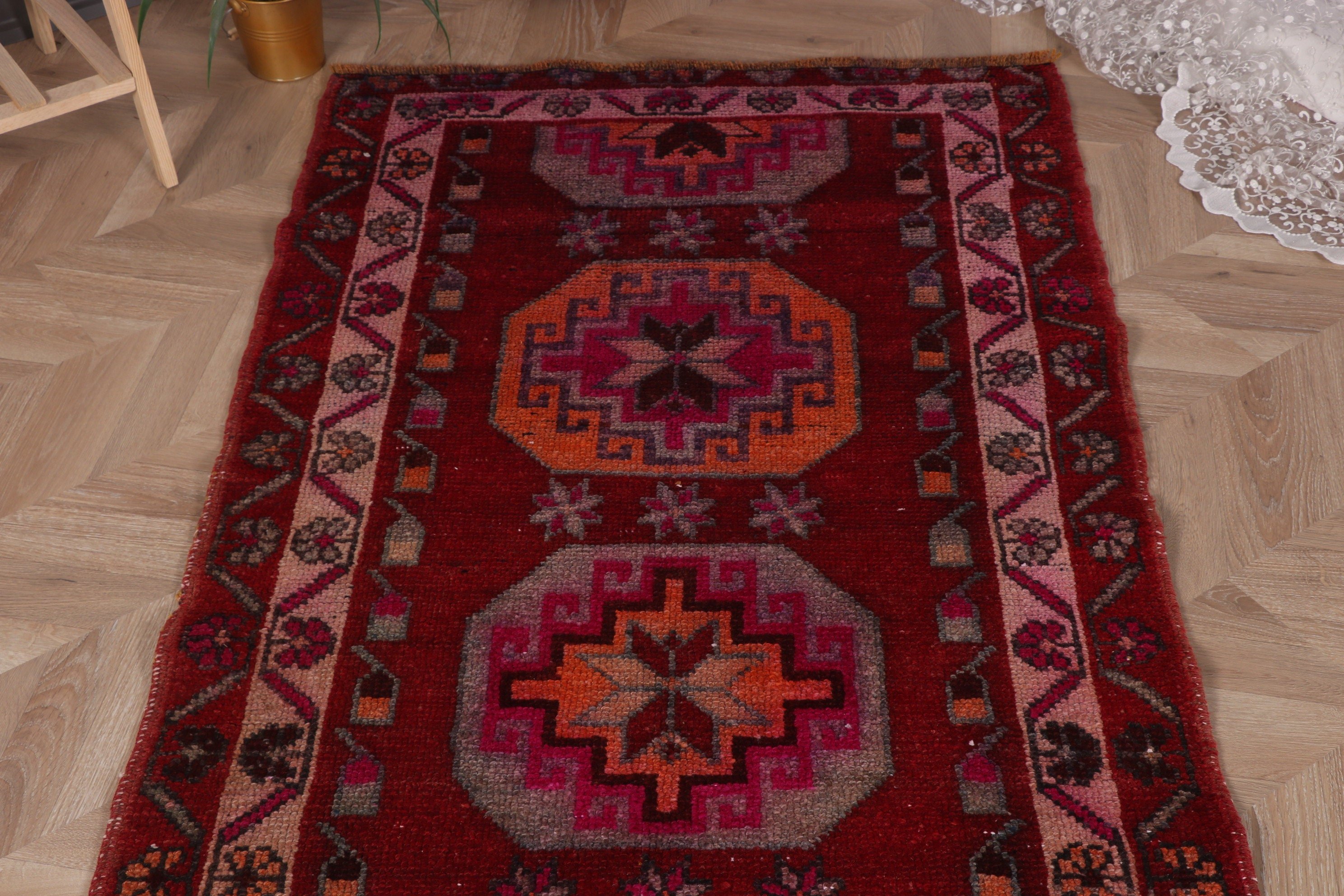 Kırmızı Açıklama Halıları, Koridor Halıları, Beni Ourain Yolluk Halıları, Türk Halısı, Vintage Halı, 3.1x11.9 ft Koşucu Halıları, Antika Halı, Yün Halılar