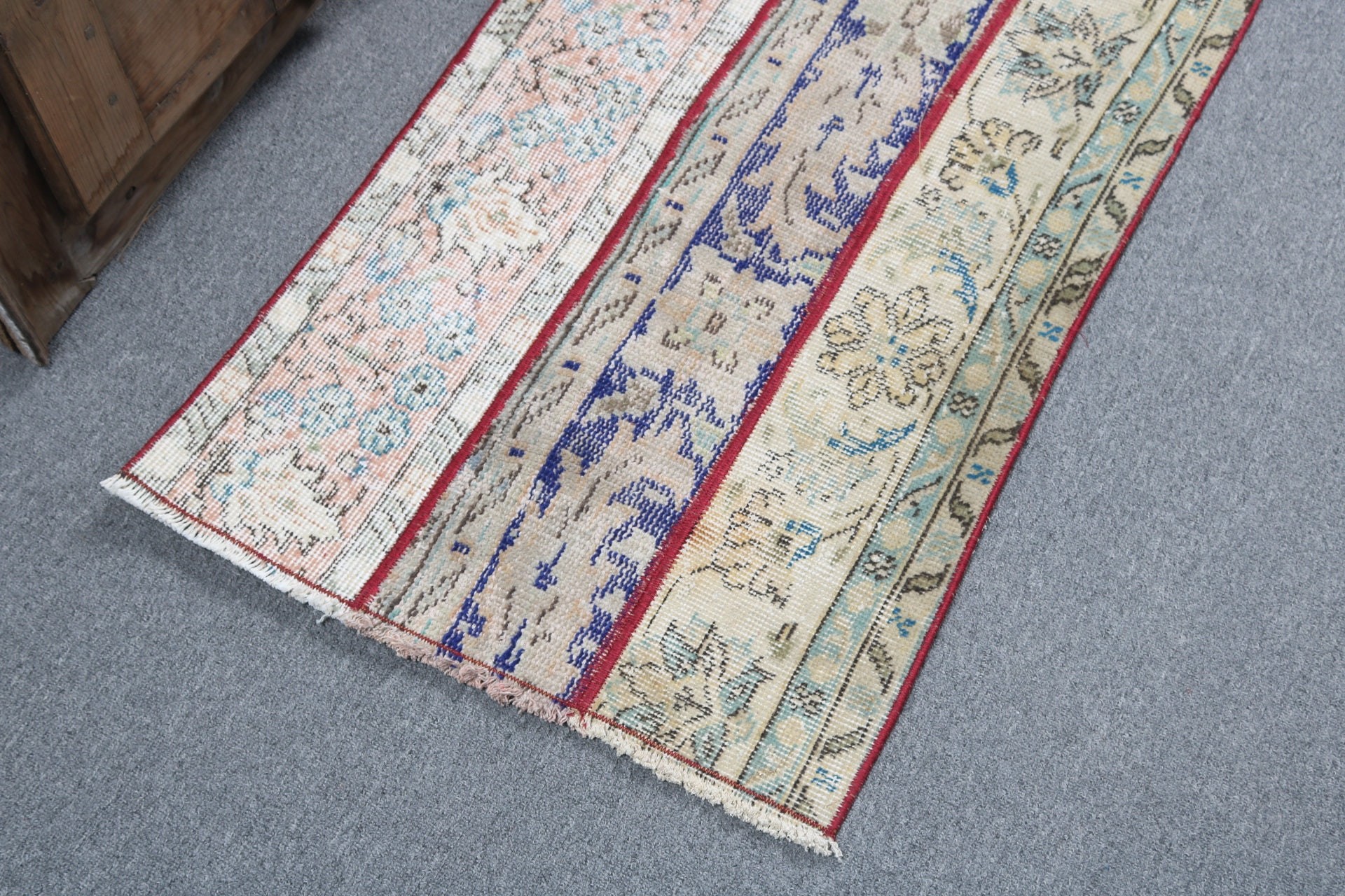 Oushak Halıları, Yeşil 2x3,1 ft Küçük Halı, Vintage Halı, Türk Halıları, Küçük Alan Halısı, Araba Paspas Halıları, Modern Halılar