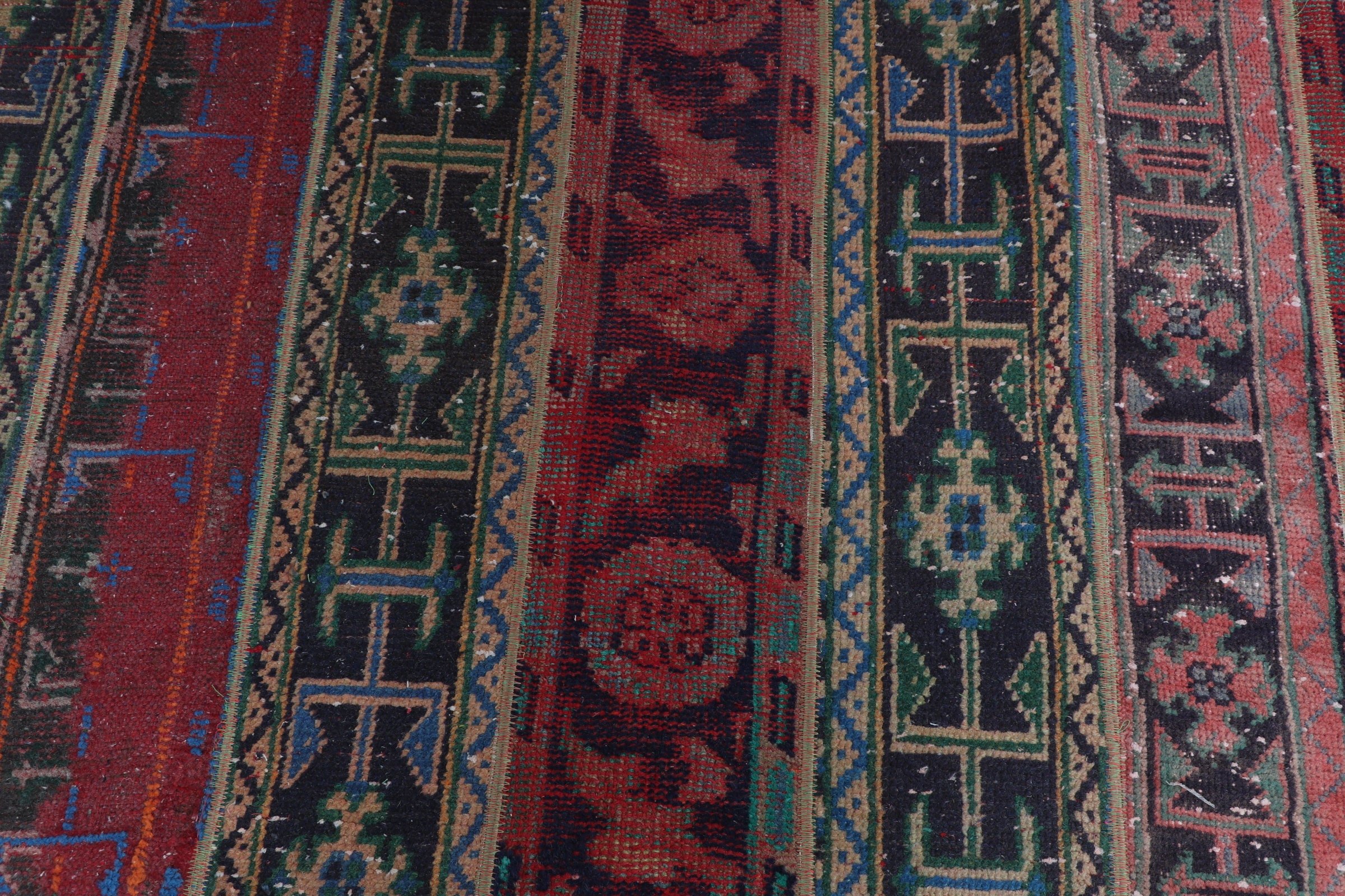 Bedroom Rug, Vintage Rug, Rugs for Hallway, Corridor Rug, Stair Rugs, Moroccan Rug, Turkish Rug, Red Floor Rugs, 2.9x7.3 ft Runner Rug
