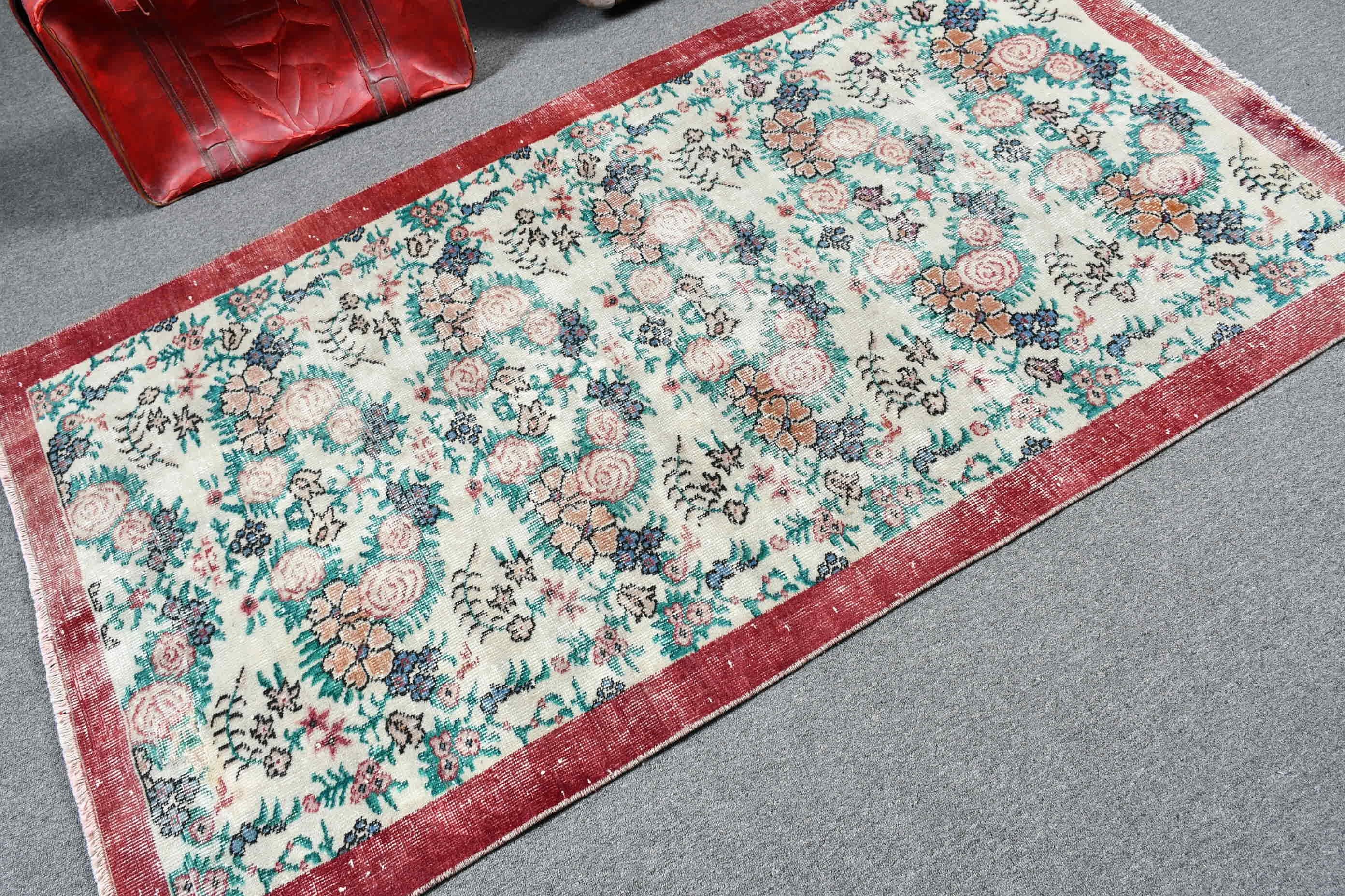 Oushak Halı, Bej Ev Dekor Halıları, 3,7x6,6 ft Alan Halısı, Yurt Halıları, Türk Halısı, Vintage Halı, Yer Halısı, Yatak Odası Halıları, İç Mekan Halıları