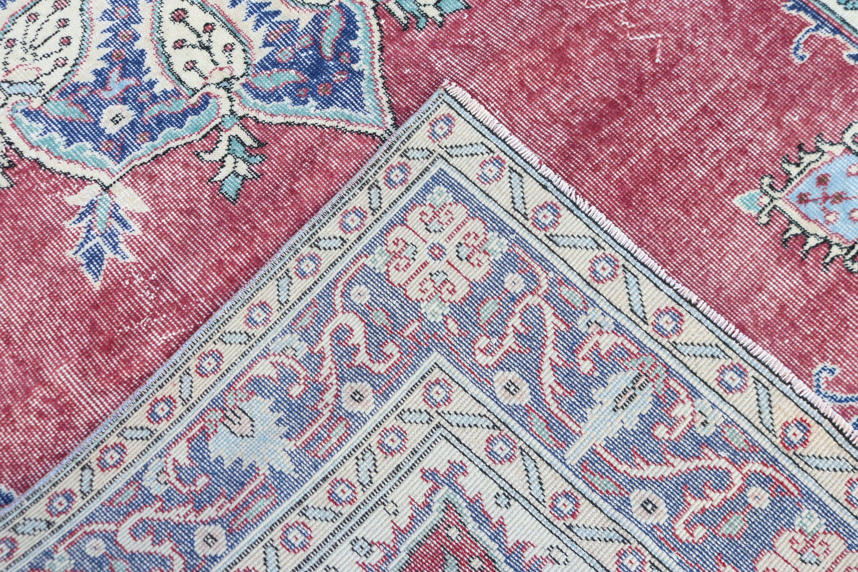 Outdoor Rugs, Oriental Rugs, 5.9x9.5 ft Large Rug, Large Boho Rug, Dining Room Rugs, Turkish Rugs, Red Luxury Rugs, Floor Rug, Vintage Rug