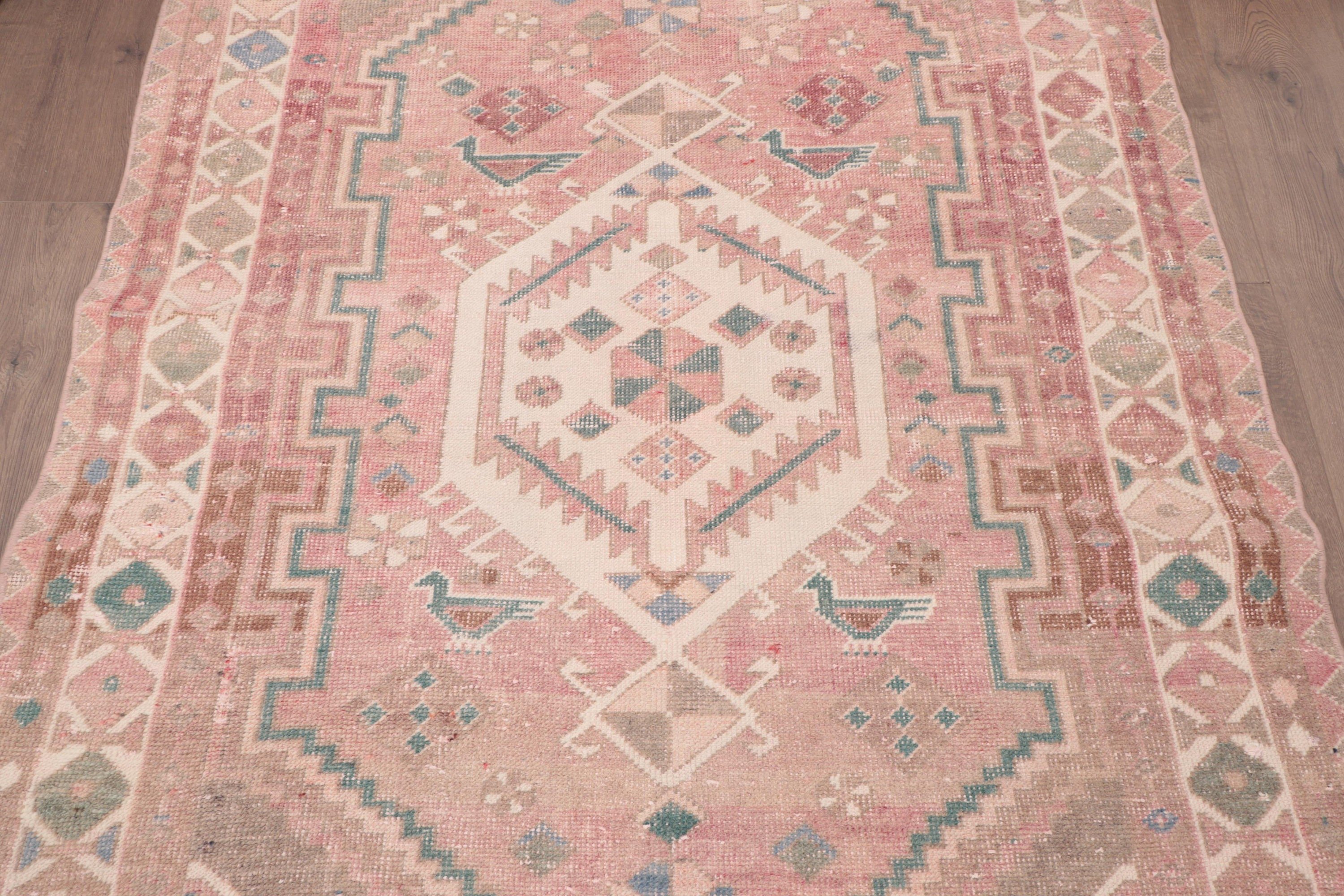 Turkish Rug, Kitchen Rug, 4.8x7 ft Area Rugs, Vintage Rugs, Pink Oriental Rug, Rugs for Indoor, Boho Area Rugs, Boho Rug