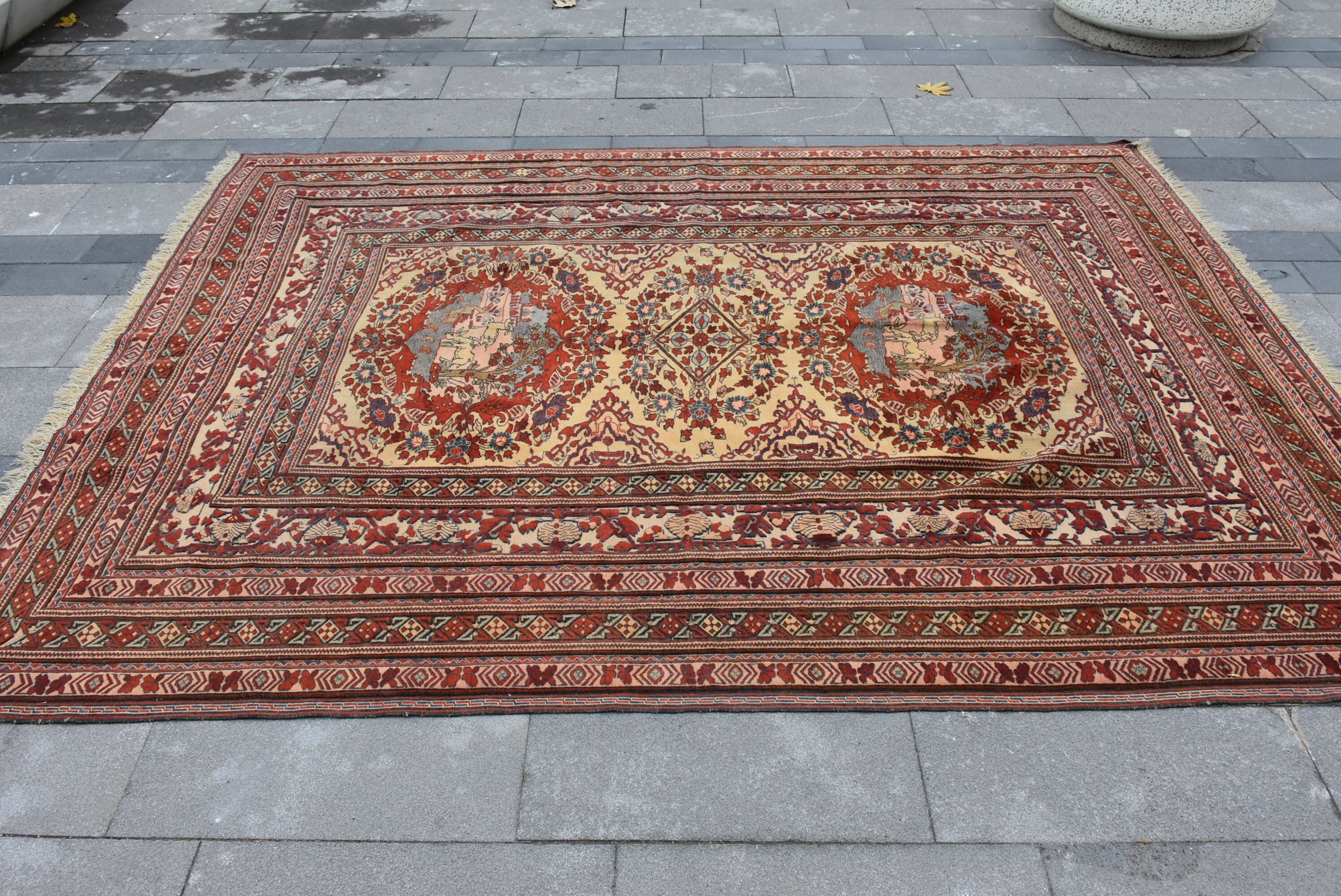 6.7x9 ft Büyük Halı, Türk Halısı, Vintage Halı, Yün Halılar, Eklektik Halı, Kırmızı Yatak Odası Halıları, Yemek Odası Halısı, Yatak Odası Halısı, Salon Halıları