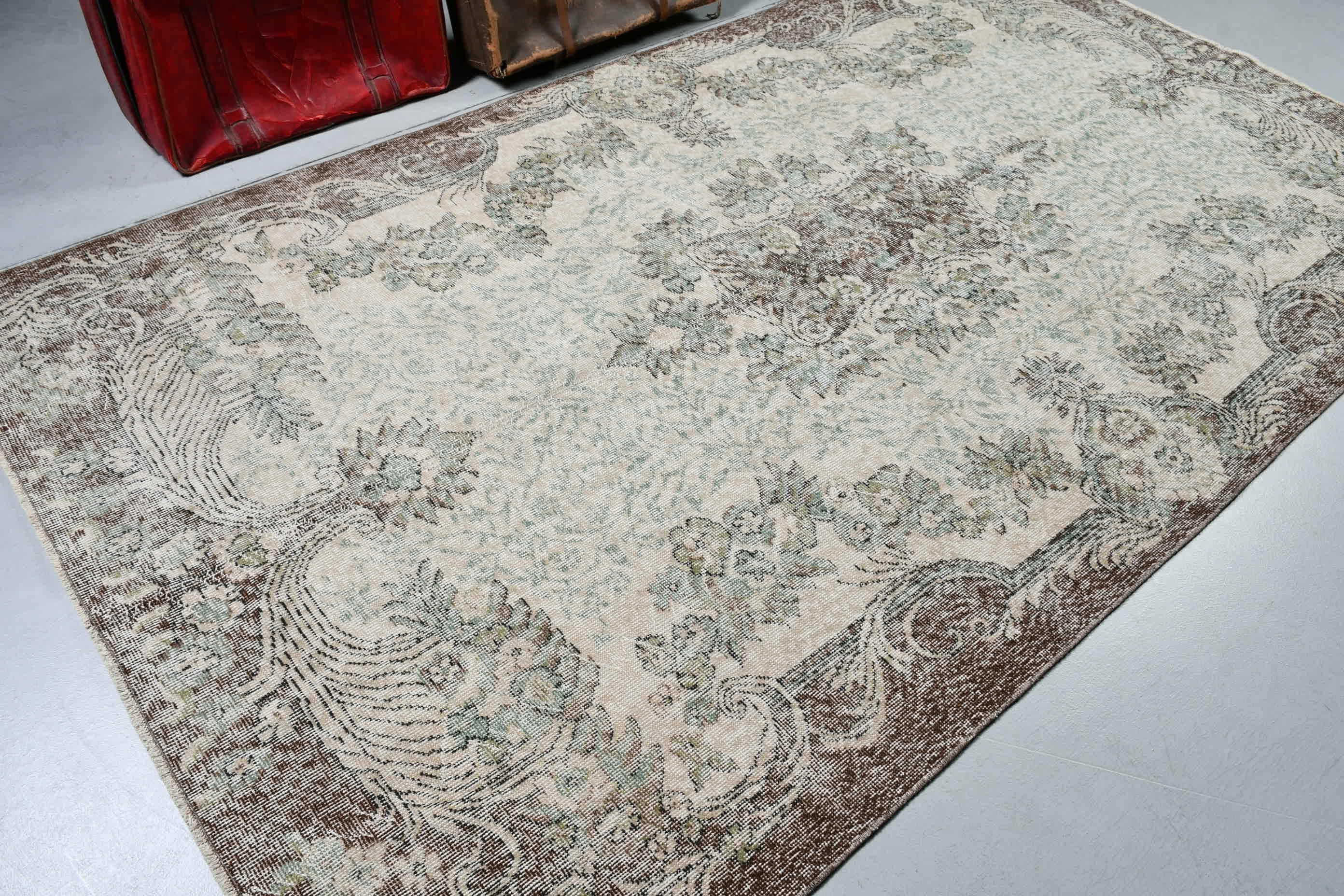 Pastel Halı, Anadolu Halıları, Oturma Odası Halıları, Havalı Halı, Bej Anadolu Halıları, Yatak Odası Halıları, Türk Halısı, Vintage Halı, 5,5x9,5 ft Büyük Halılar