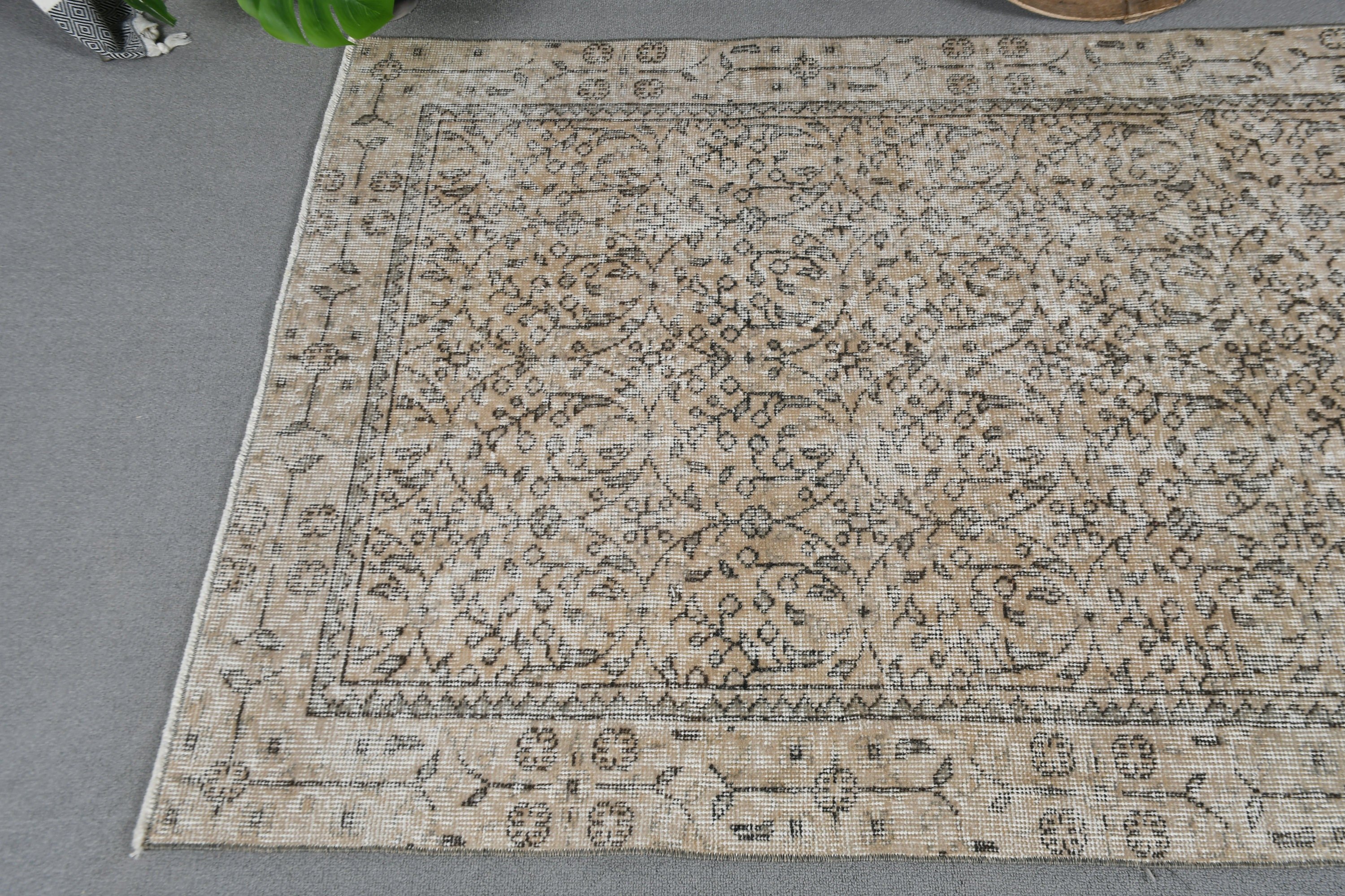 Bedroom Rugs, Distressed Rug, 3.5x6.5 ft Accent Rug, Beige Home Decor Rugs, Kitchen Rug, Home Decor Rug, Wool Rug, Turkish Rug, Vintage Rug