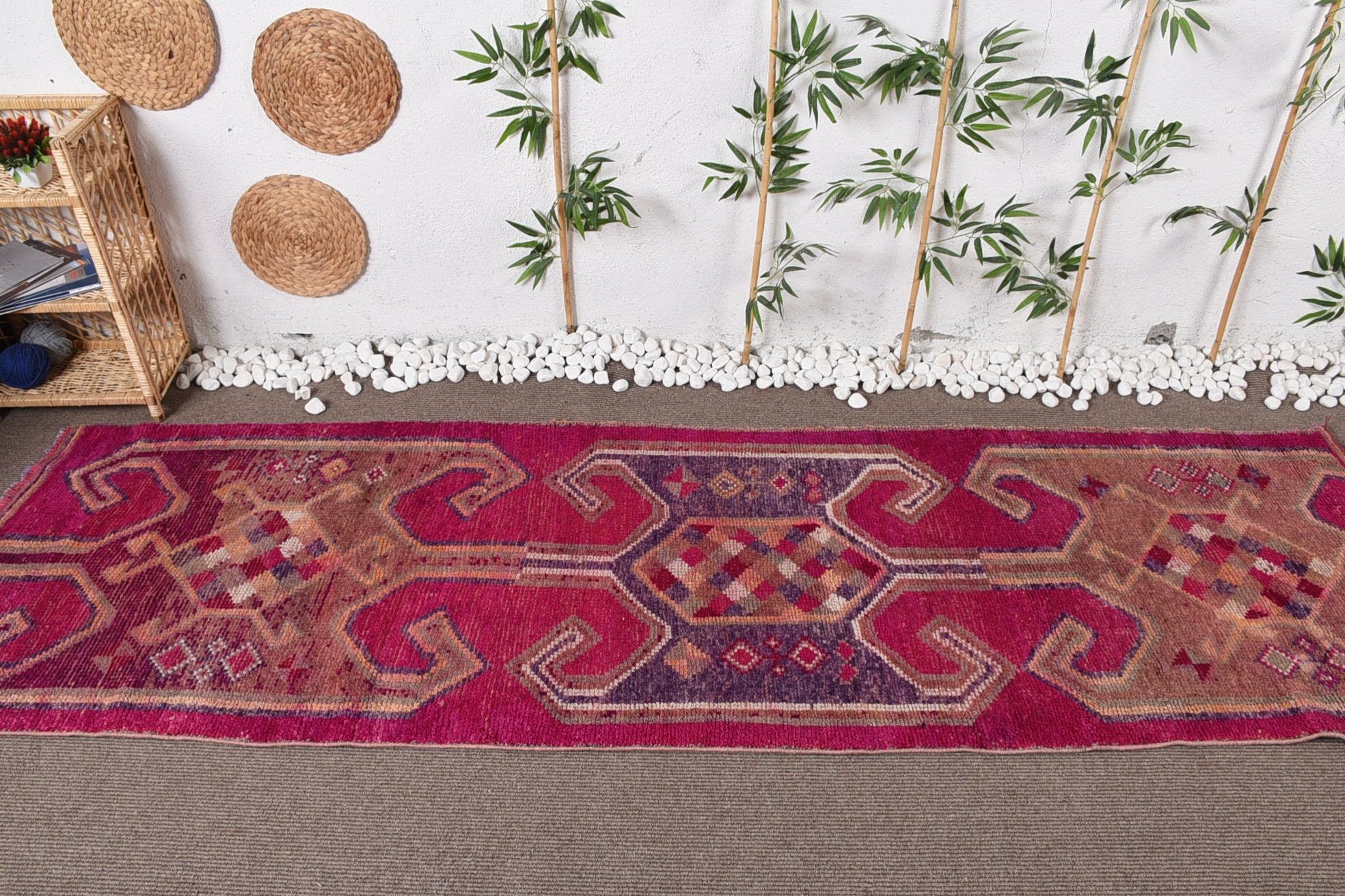 Oushak Rugs, Turkish Rugs, Stair Rug, Kitchen Rug, Vintage Rug, 3.3x11.2 ft Runner Rugs, Rugs for Corridor, Abstract Rug, Hallway Rugs