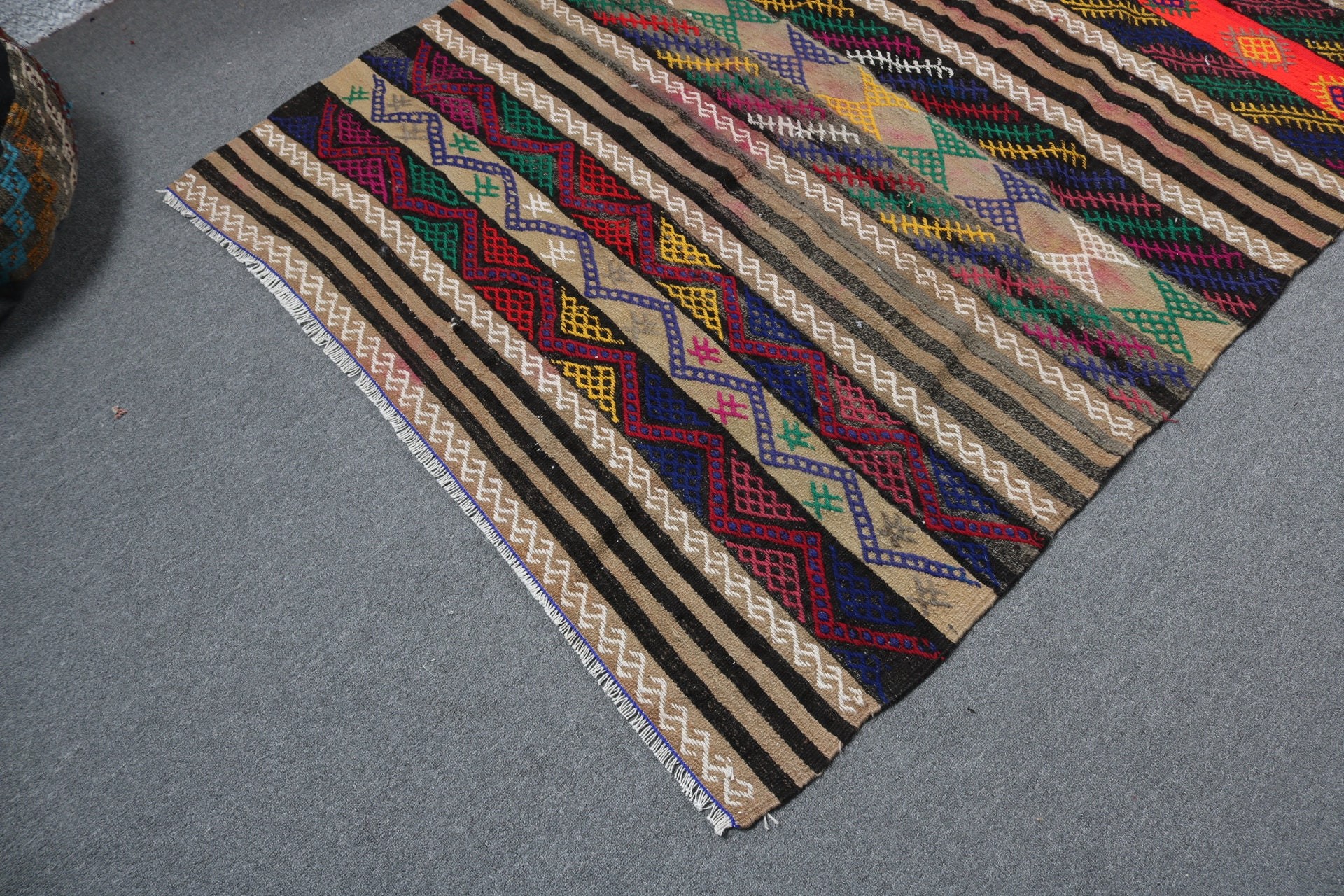 Lüks Halı, Yatak Odası Halıları, Kahverengi Mutfak Halıları, Kilim, Türk Halısı, Vintage Alan Halısı, Antika Halı, Boho Halısı, 4,4x8,1 ft Alan Halısı, Vintage Halı