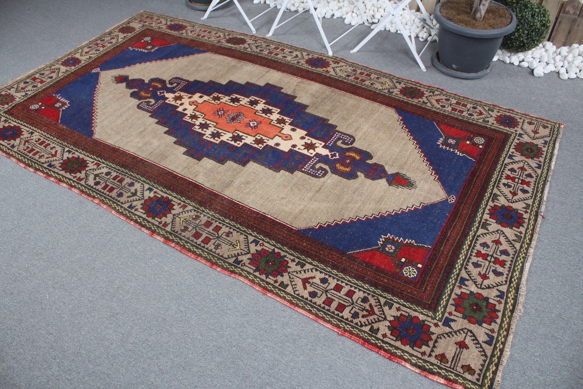 4.8x8.7 ft Büyük Halılar, Ev Dekor Halıları, Türk Halıları, Oturma Odası Halısı, Fas Halısı, Yemek Odası Halıları, Bej Ev Dekor Halısı, Vintage Halı