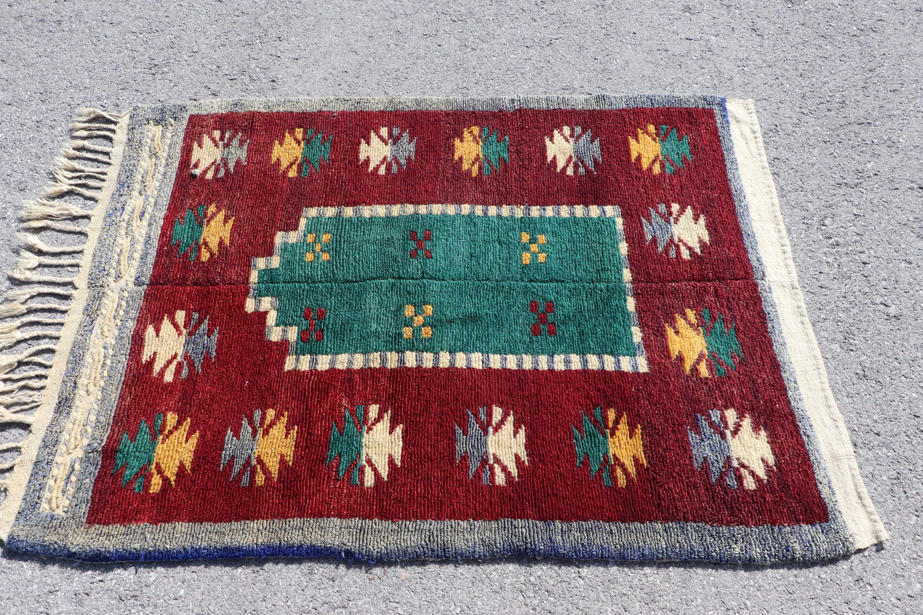 Red Floor Rugs, Kitchen Rug, Rugs for Entry, Muted Rug, 3.6x4.8 ft Accent Rug, Cool Rug, Entry Rugs, Vintage Rug, Turkish Rug