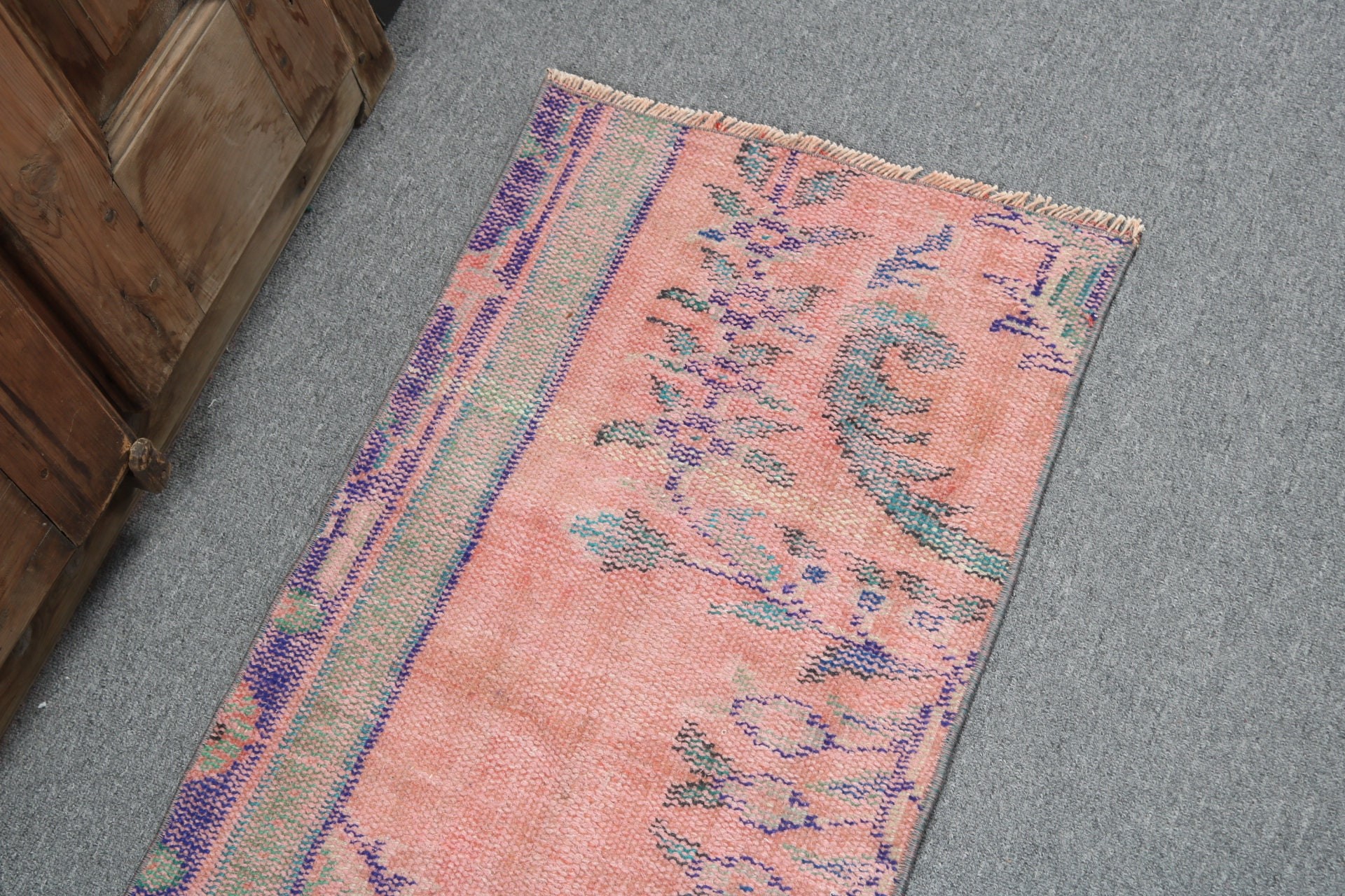 Antique Rug, Vintage Rug, Artistic Rug, Kitchen Rugs, Car Mat Rugs, Orange Antique Rugs, Small Area Rug, 1.6x3.2 ft Small Rugs, Turkish Rug