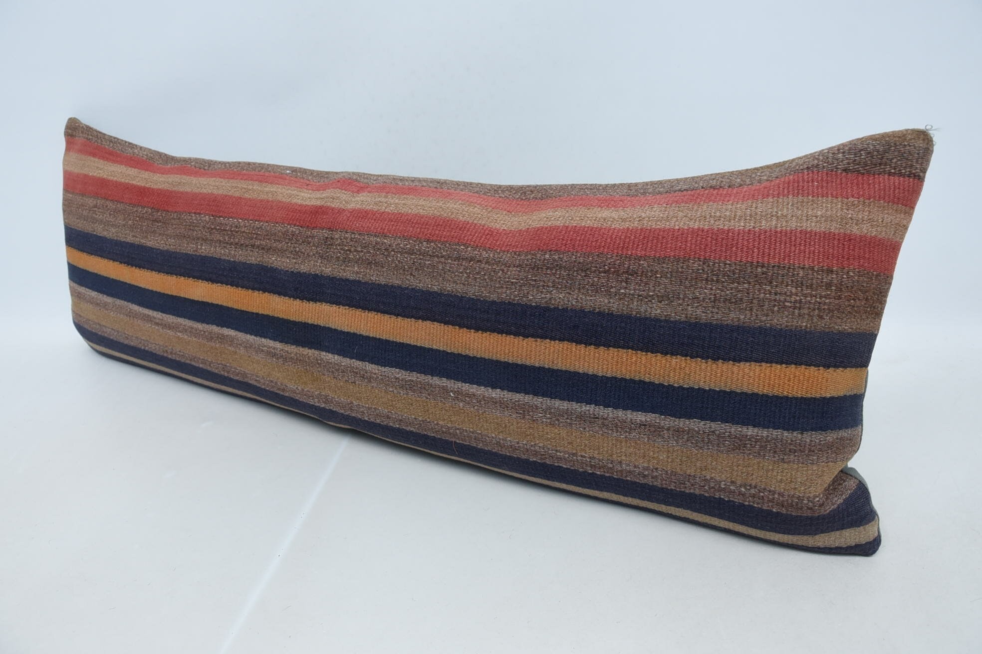 16"x48" Kırmızı Yastık Kılıfı, Boho Yastık Sham Örtüsü, Vintage Kilim Atma Yastık, Dış Mekan Yastık Kılıfı, Vintage Yastık