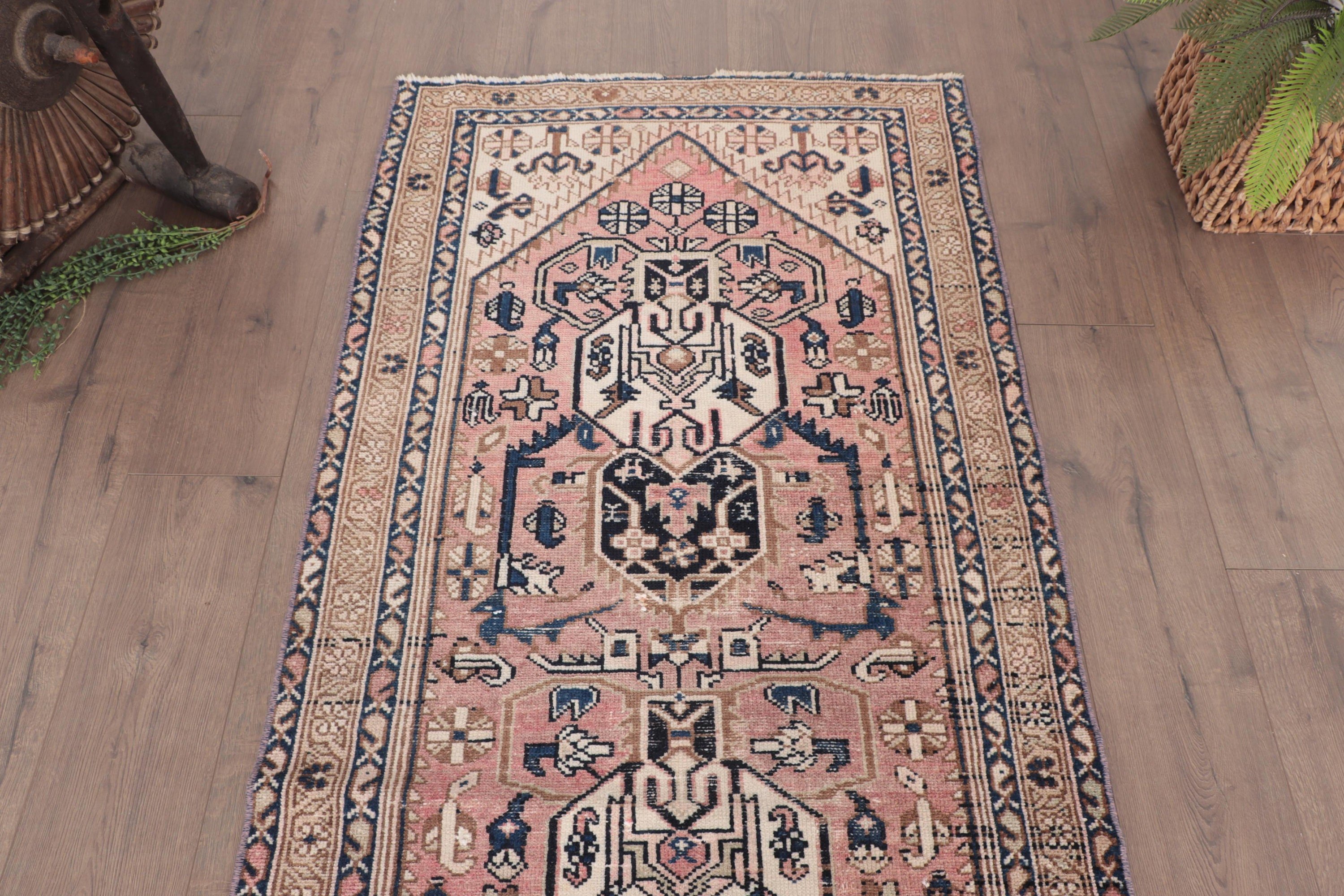 Modern Halılar, Türk Halısı, Vintage Halılar, Pembe Ev Dekorasyonu Halıları, 3x9.5 ft Runner Halıları, Lüks Halılar, Uzun Yolluk Halısı, Koridor Halıları, Yer Halısı