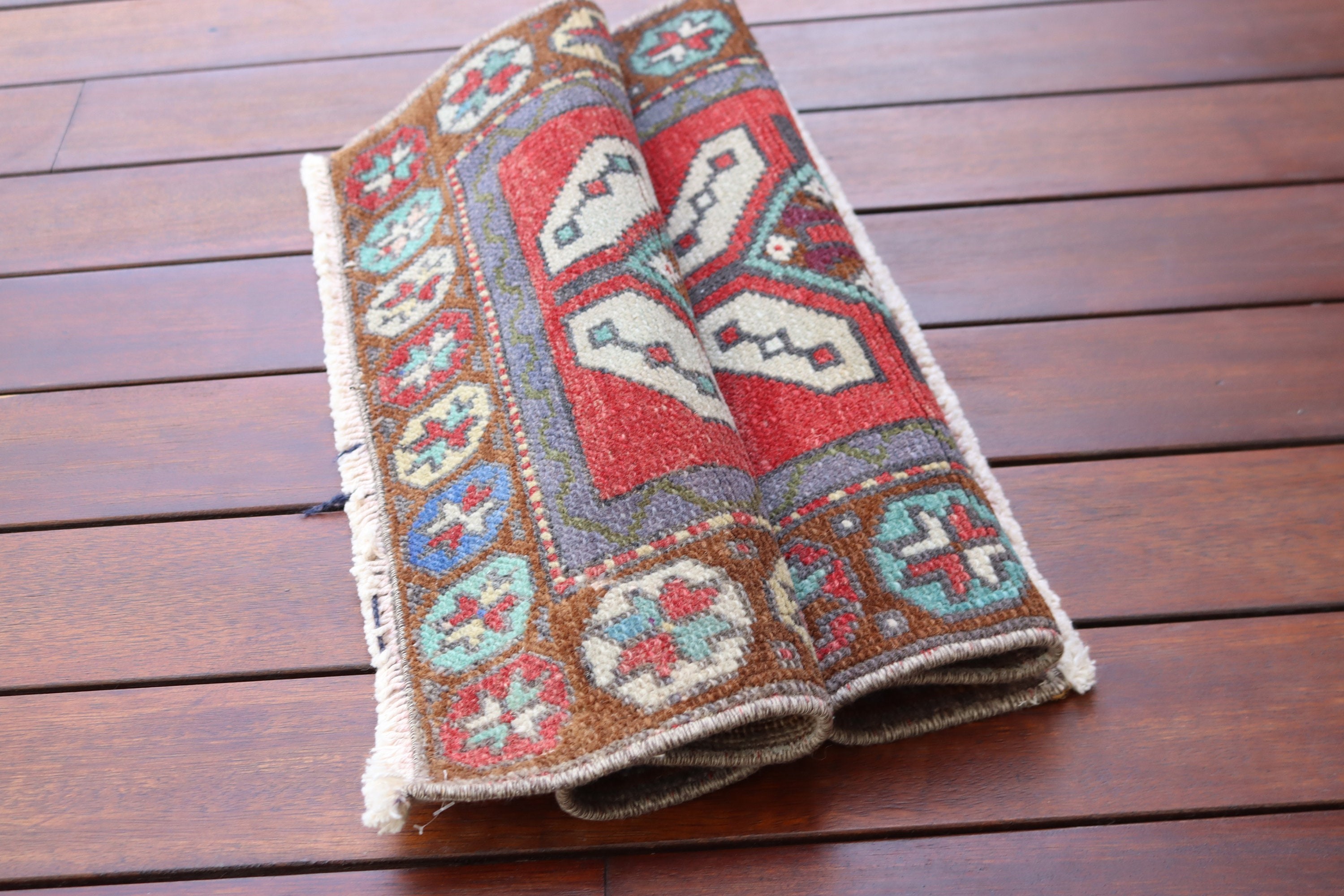 Red Home Decor Rug, Vintage Rugs, Flatweave Rug, Small Boho Rug, Antique Rug, 1.5x2.3 ft Small Rugs, Turkish Rugs, Small Area Rug