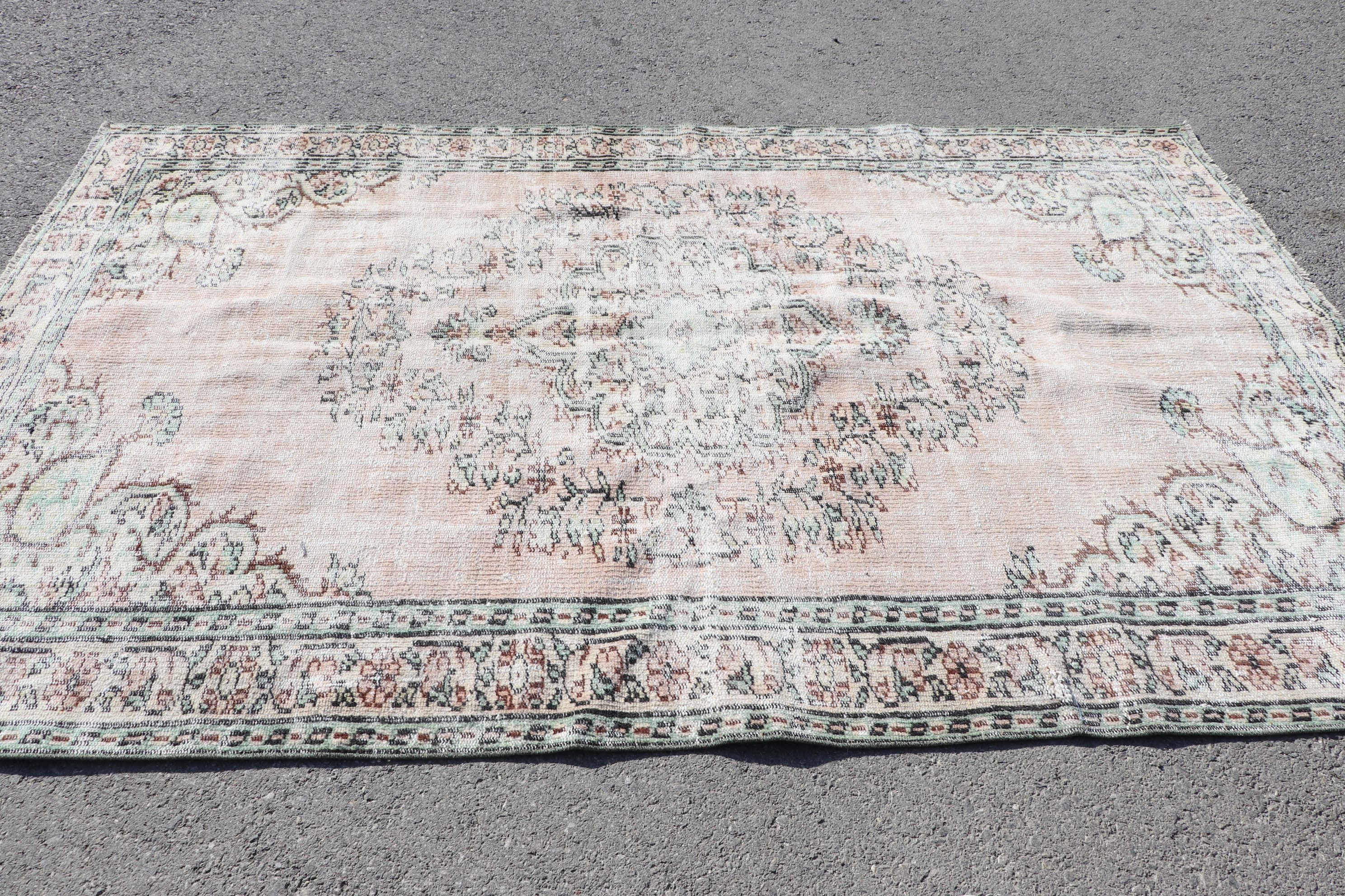 Dış Mekan Halısı, Yatak Odası Halıları, Türk Halısı, Kahverengi Oushak Halısı, Vintage Halı, 5.6x8.7 ft Büyük Halı, Anadolu Halısı, Oturma Odası Halıları, Fas Halısı