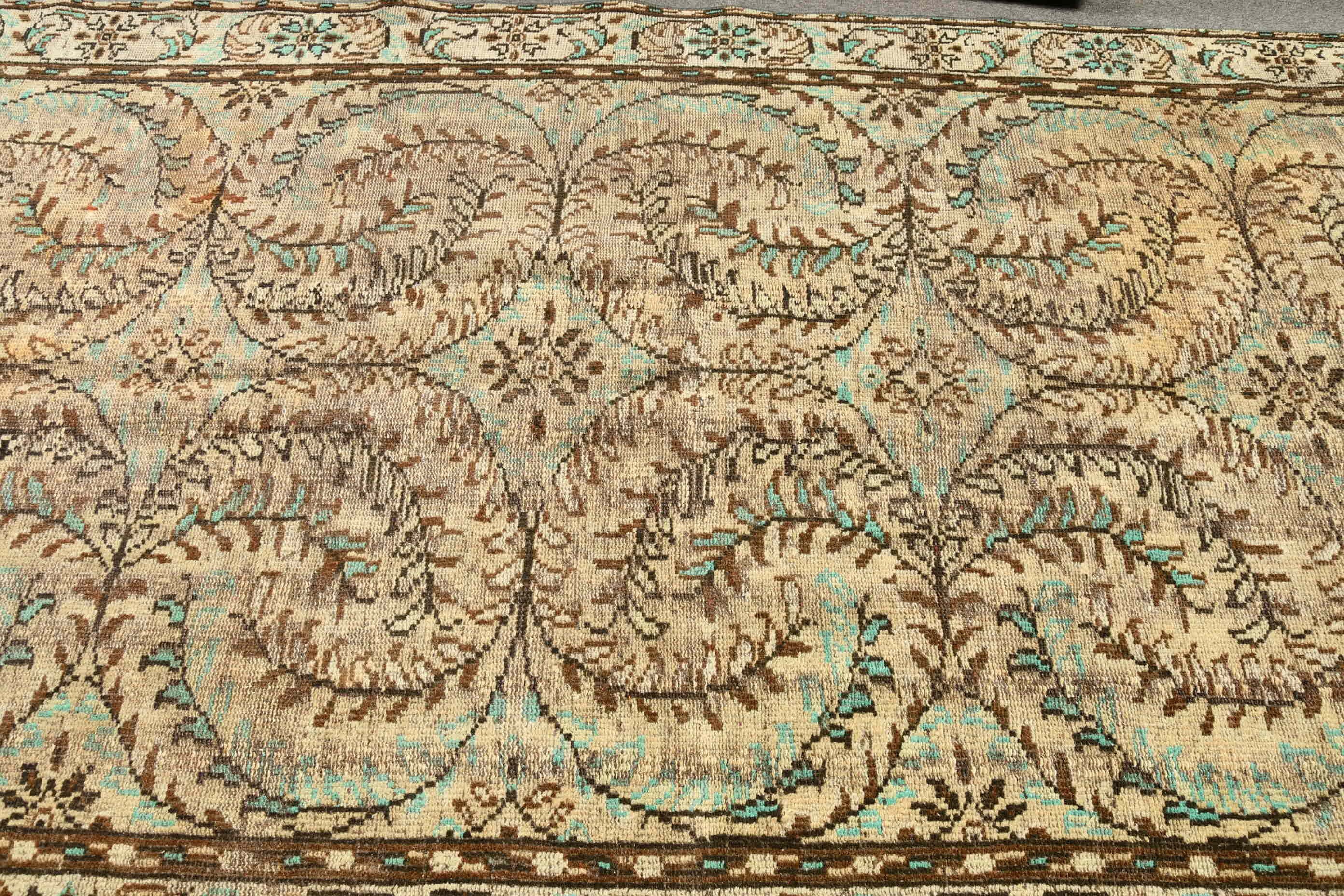 Vintage Halılar, Oturma Odası Halıları, Türk Halıları, Yatak Odası Halısı, Yün Halısı, Yemek Odası Halısı, 5.7x9.9 ft Büyük Halı, Kahverengi Fas Halısı