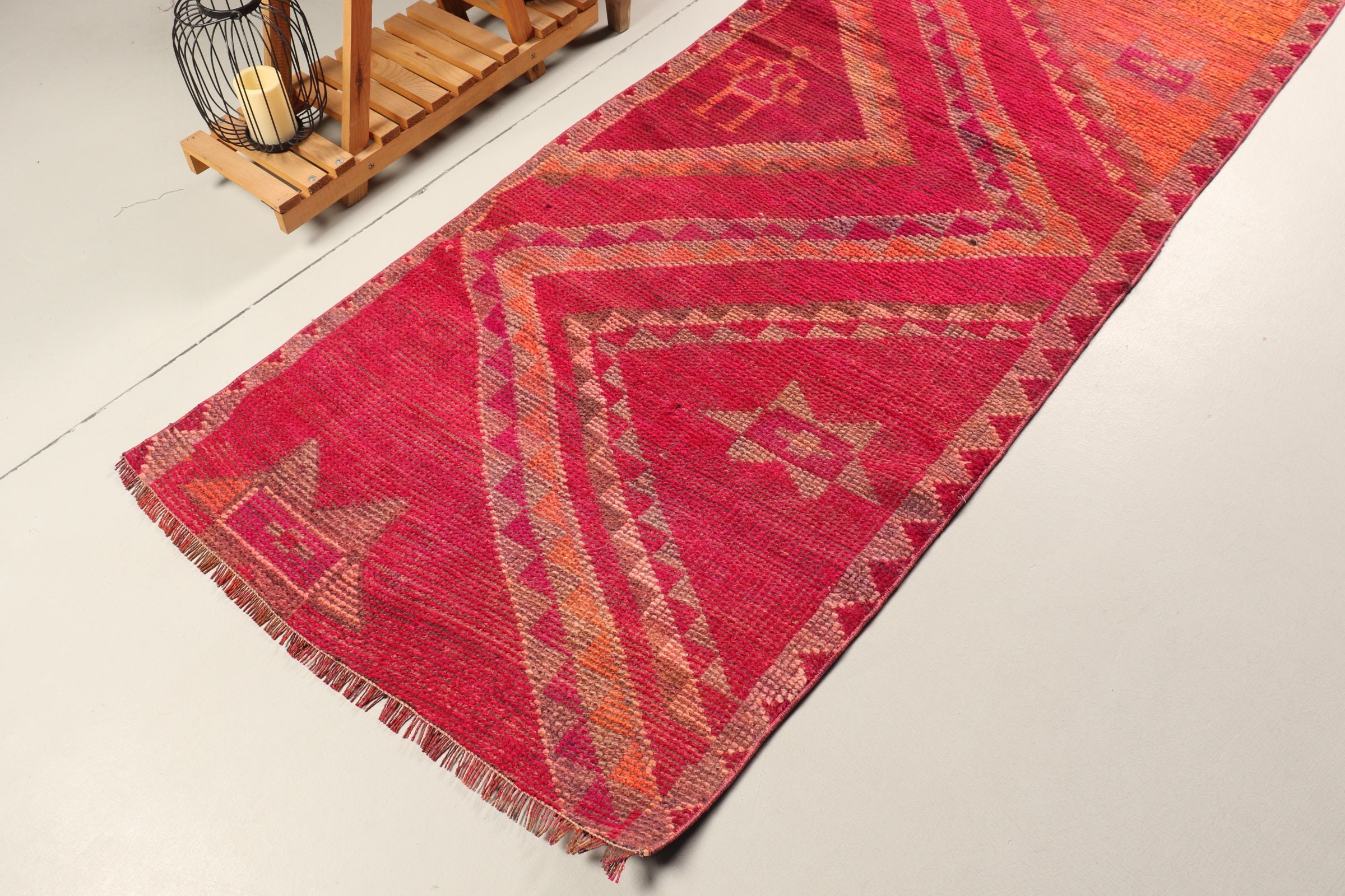 Orange Anatolian Rug, Corridor Rug, Hallway Rugs, 3.1x9.5 ft Runner Rug, Antique Rug, Vintage Rugs, Boho Rug, Turkish Rug, Anatolian Rug