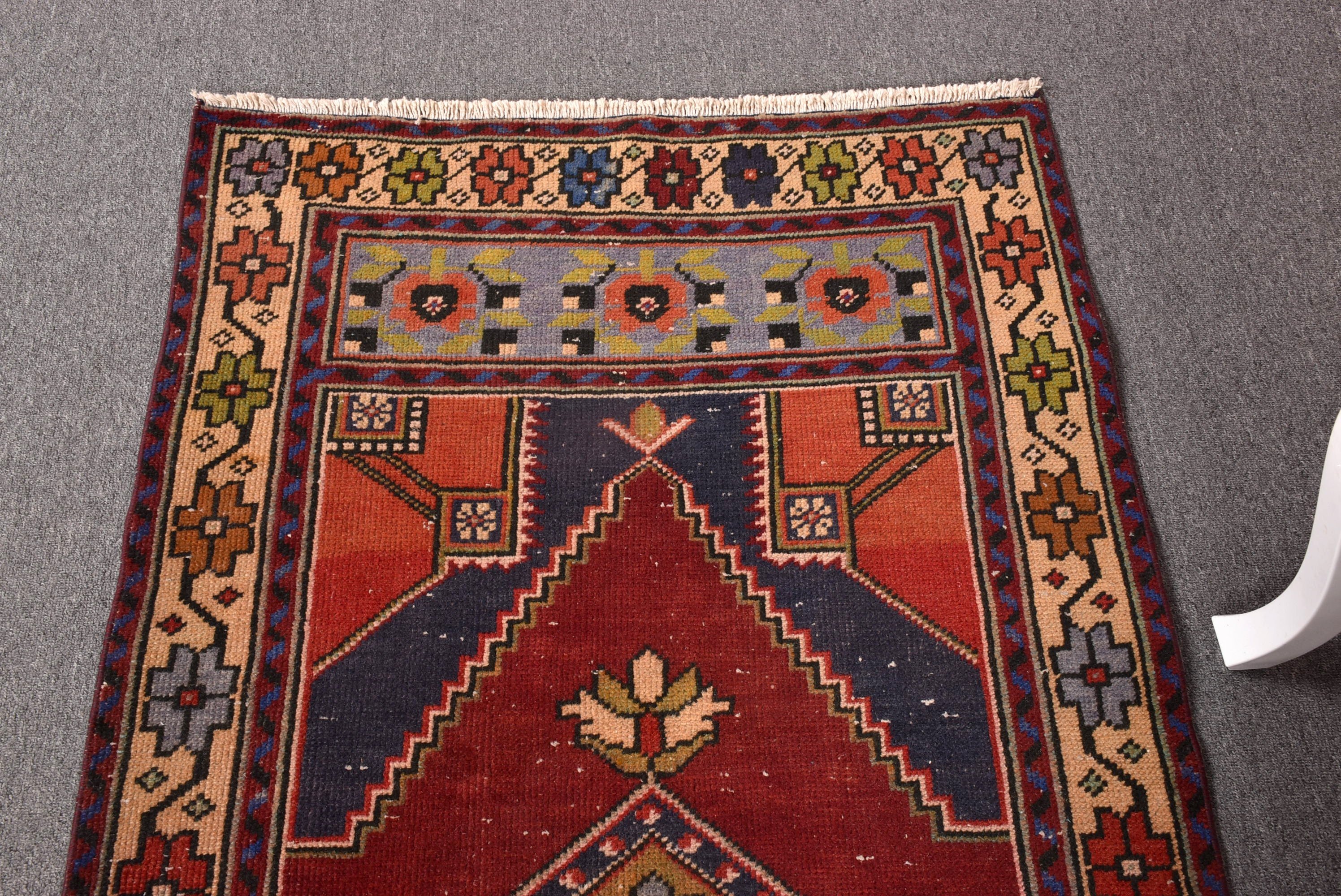 Etnik Halılar, Oryantal Halılar, Boho Vurgulu Halı, Türk Halısı, Vintage Halılar, Kırmızı Nötr Halı, 2,8x6,6 ft Vurgulu Halılar, Düz Dokuma Halı, Çocuk Halısı