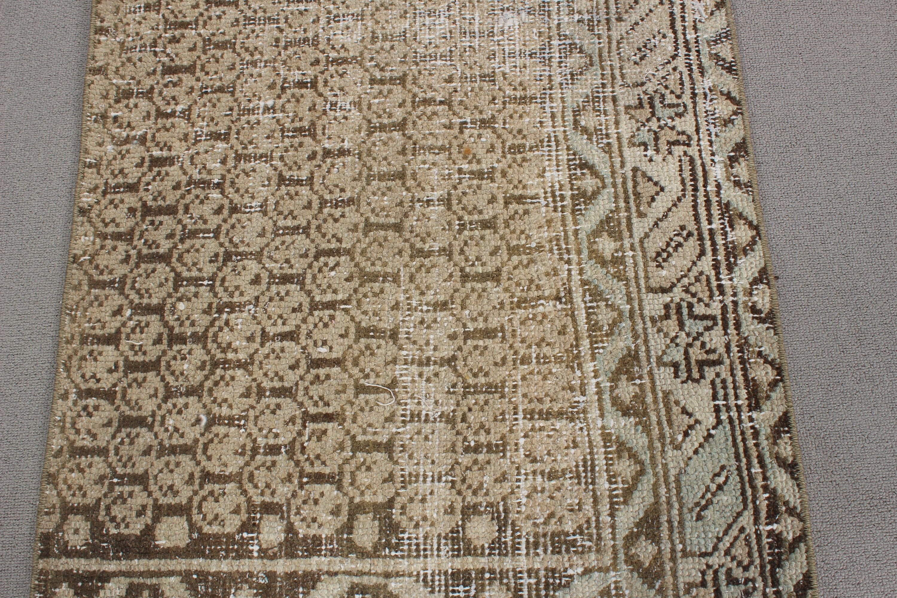 Küçük Boho Halılar, Vintage Halılar, Açıklama Halısı, Küçük Vintage Halılar, Bej 2x2.8 ft Küçük Halı, Türk Halıları, Ev Dekorasyonu Halıları