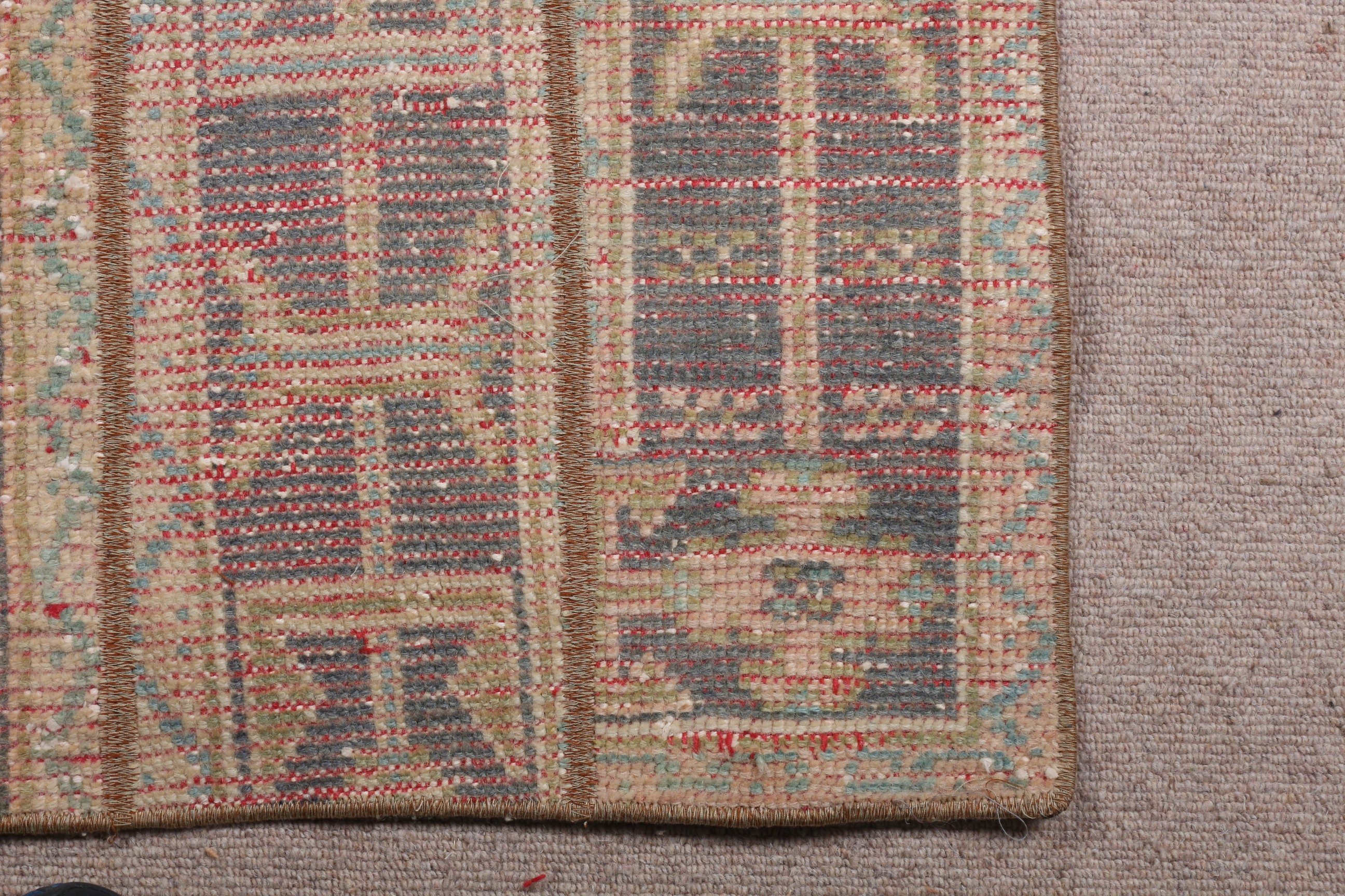 Duvara Asılı Halı, Boho Halı, 2,5x2,8 ft Küçük Halılar, Fas Halısı, Yatak Odası Halısı, Kahverengi Yün Halı, Banyo Halıları, Türk Halısı, Vintage Halılar