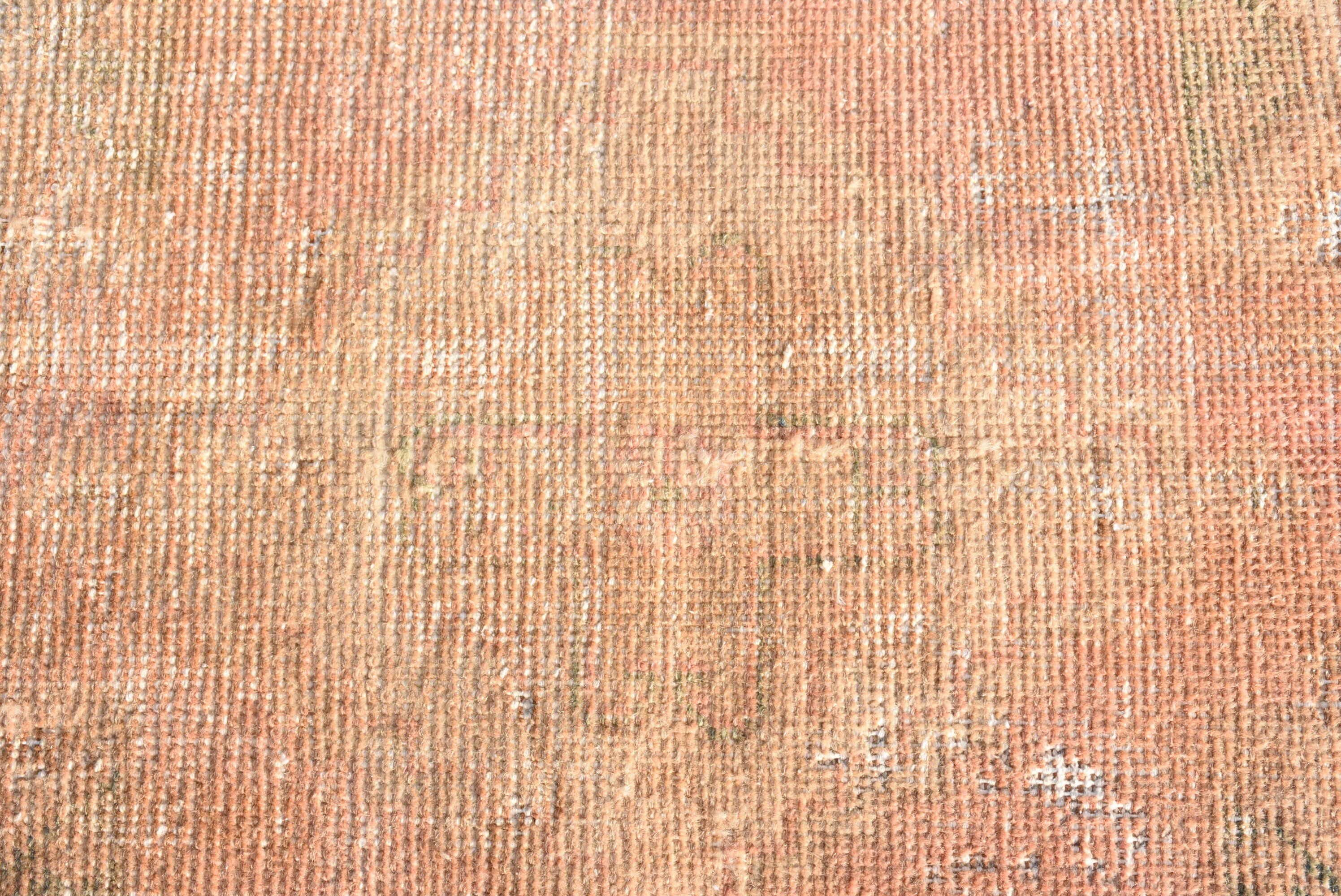 Kitchen Rug, Turkish Rug, Orange Oushak Rugs, Bath Rugs, Anatolian Rugs, Rugs for Bath, Vintage Rugs, 1.3x2.9 ft Small Rug, Floor Rug