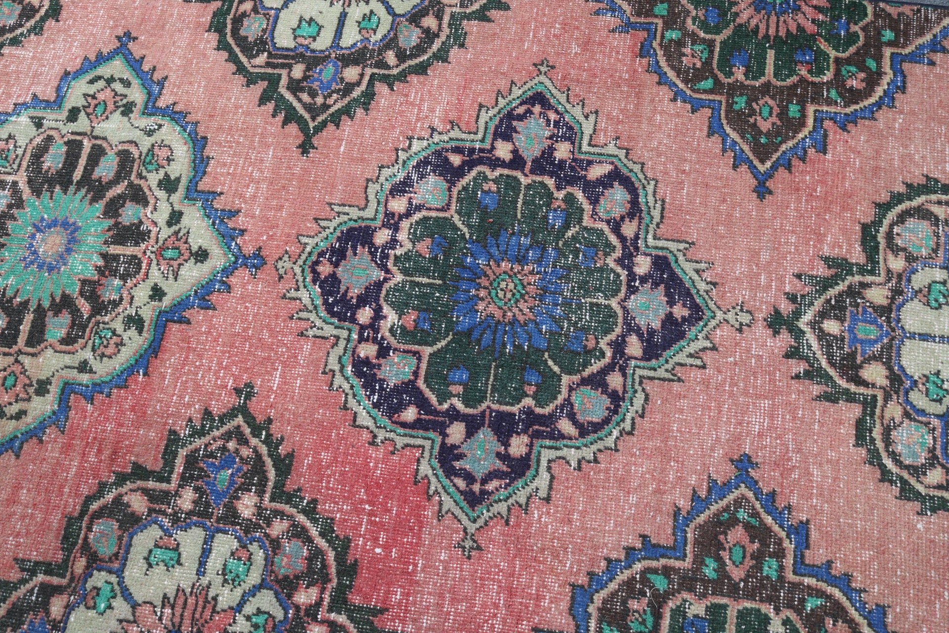 3.2x5.9 ft Accent Halı, Turuncu Yer Halıları, Mutfak Halısı, Yün Halılar, Çocuk Odası Halıları, Vintage Halı, Türk Halısı, Dekoratif Halı, Yatak Odası Halıları