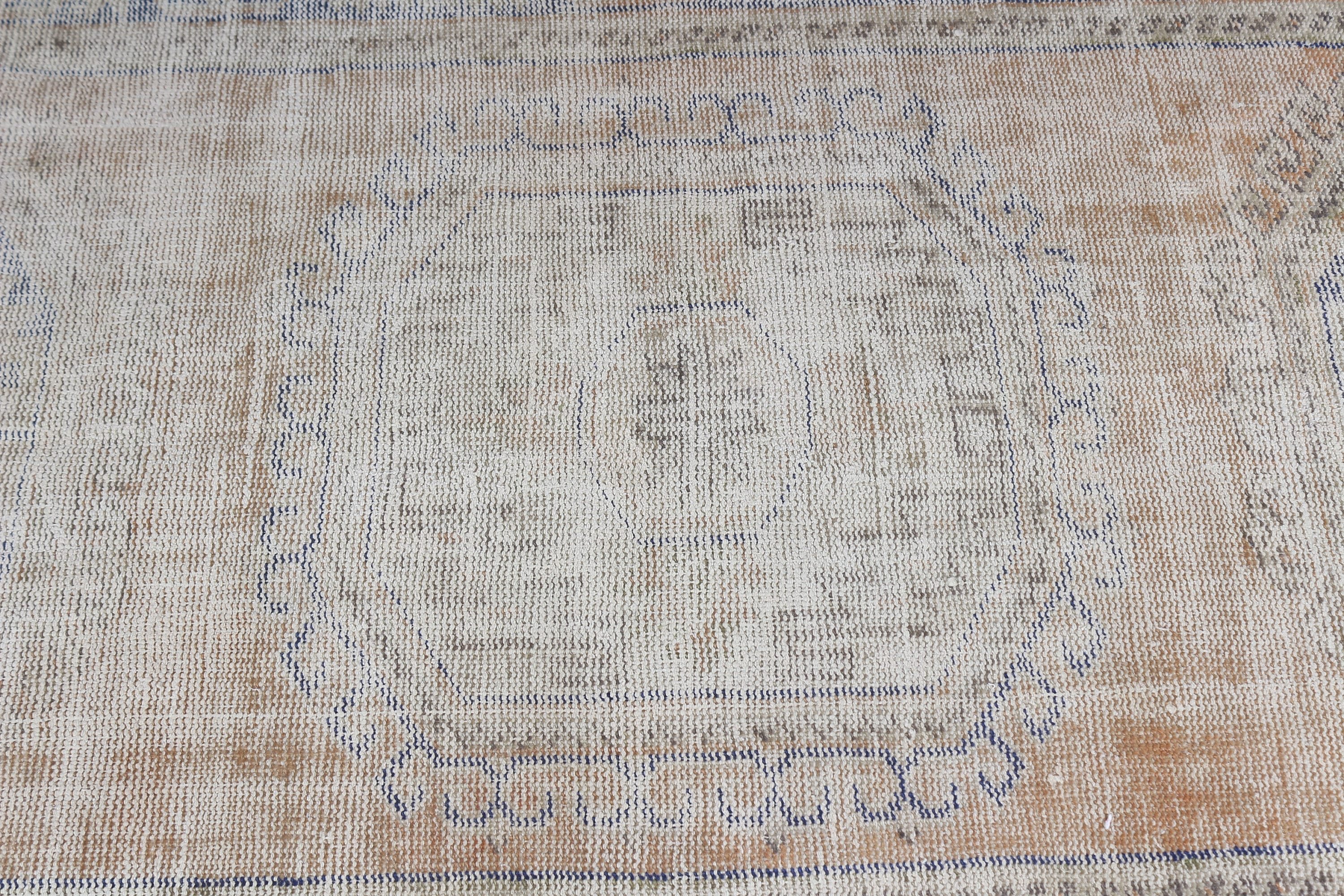 4.1x11.5 ft Runner Rug, Hallway Rug, Rugs for Kitchen, Corridor Rug, Beige Bedroom Rug, Wool Rug, Vintage Rugs, Oriental Rug, Turkish Rug