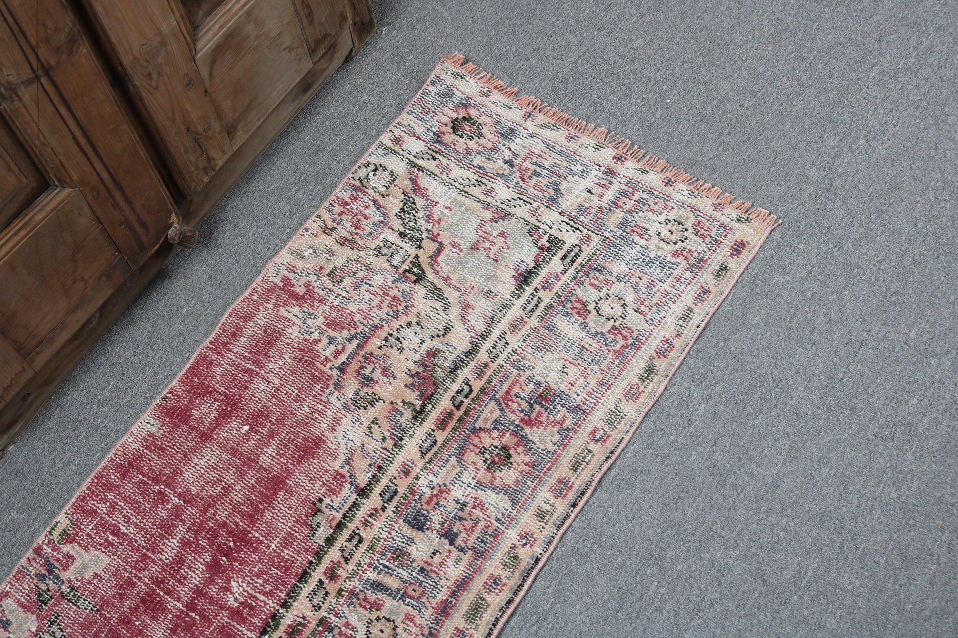 Araba Paspas Halısı, Giriş Halıları, Nötr Halı, Küçük Boho Halılar, Antika Halı, 1.6x3.1 ft Küçük Halılar, Türk Halıları, Vintage Halılar, Mor Boho Halı