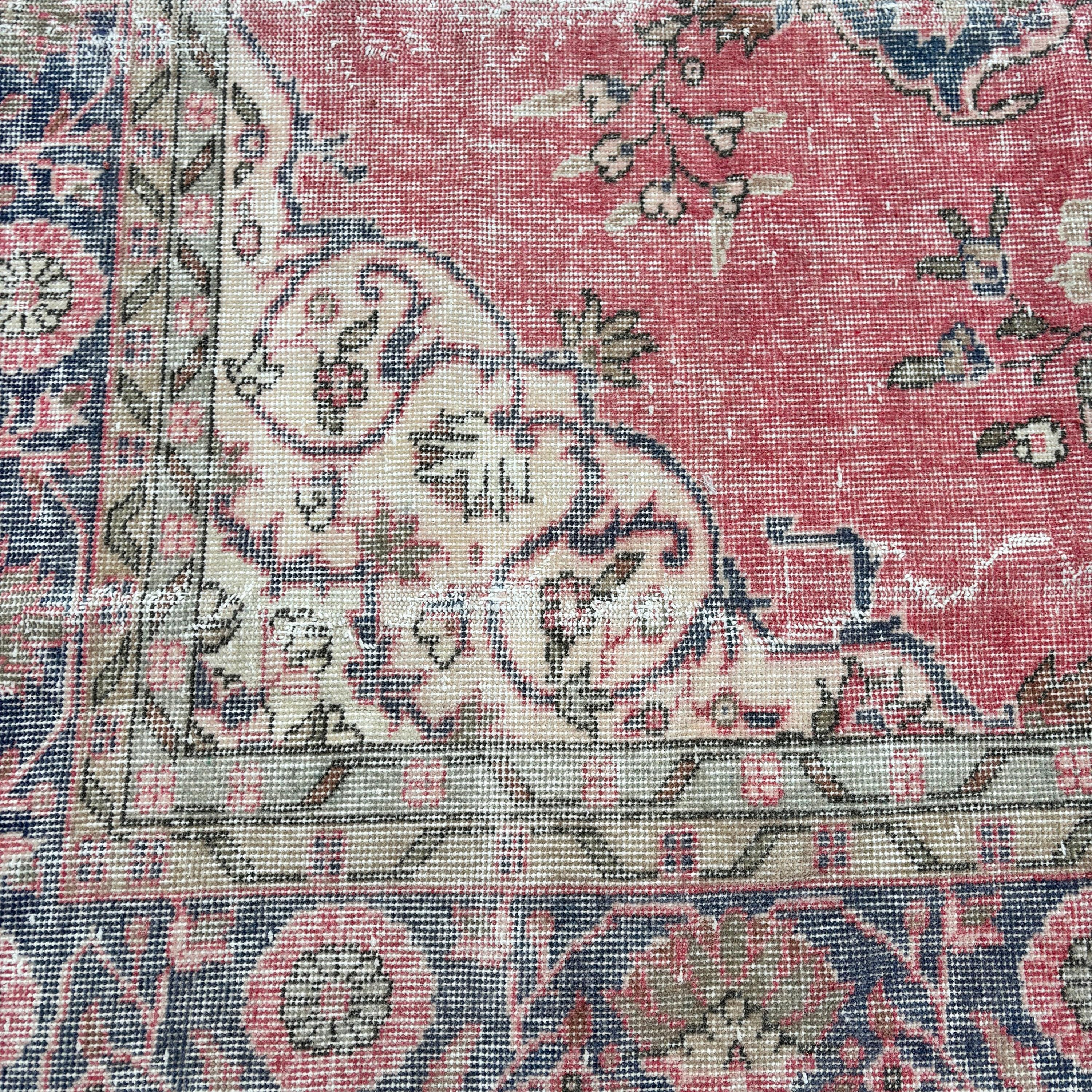 Pembe Oryantal Halı, Bildiri Halısı, 6.1x10.2 ft Büyük Halılar, Oturma Odası Halıları, Yatak Odası Halısı, Vintage Halı, Türk Halıları, Boho Halıları