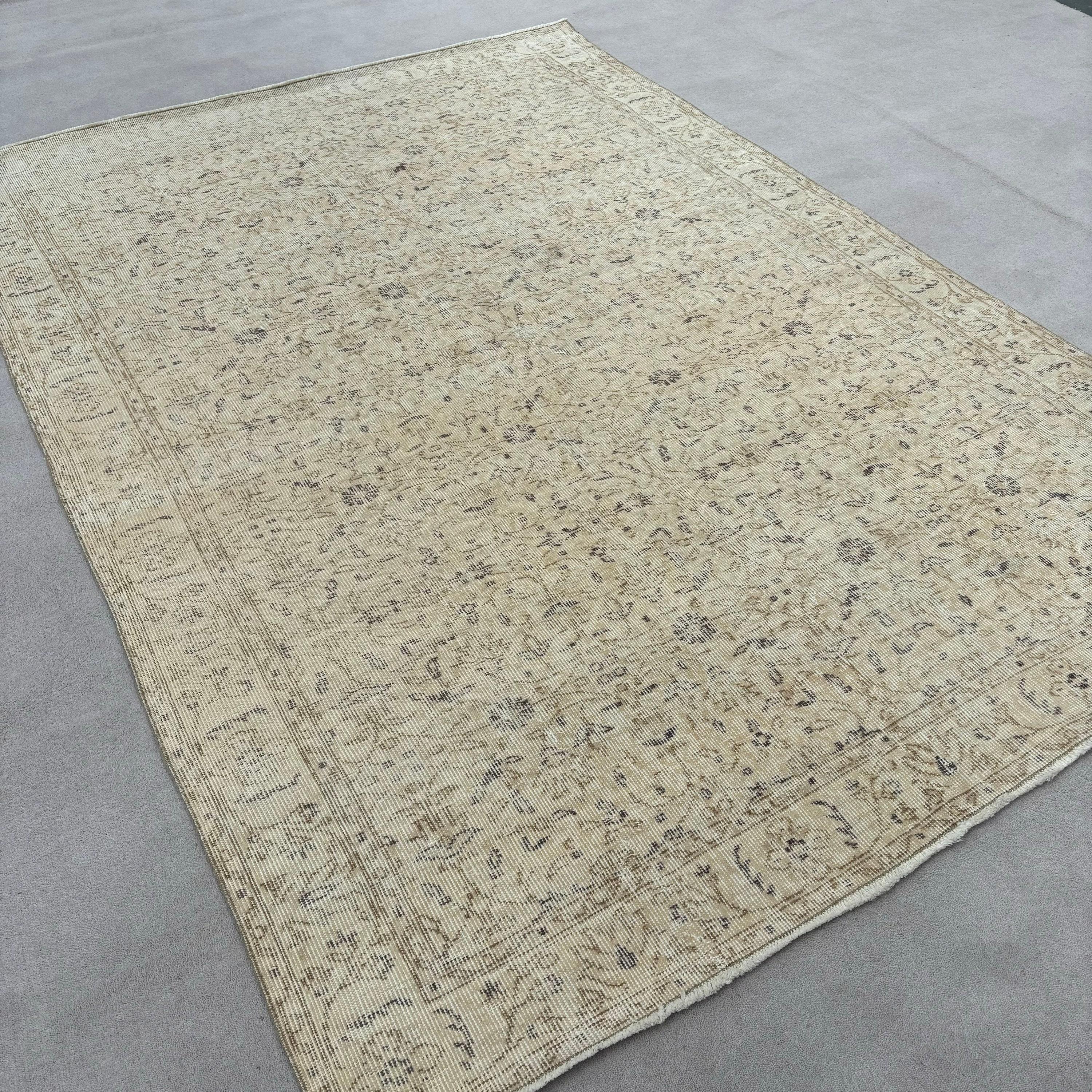 Floor Rug, 4.8x7.8 ft Area Rug, Rugs for Kitchen, Turkish Rug, Beige Modern Rug, Living Room Rug, Vintage Rugs, Cool Rug, Statement Rugs