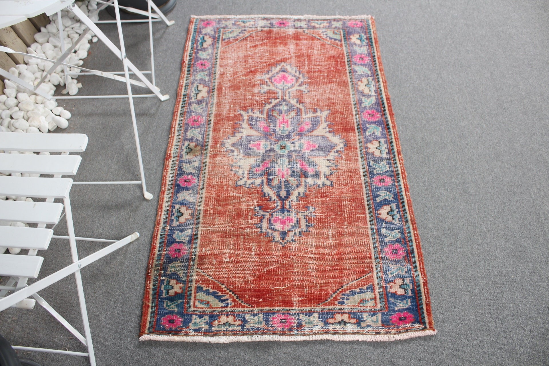 Bedroom Rug, Cool Rug, Red Moroccan Rug, Bathroom Rugs, Turkish Rug, Rugs for Bath, Kitchen Rugs, Vintage Rugs, 2.7x4.3 ft Small Rug