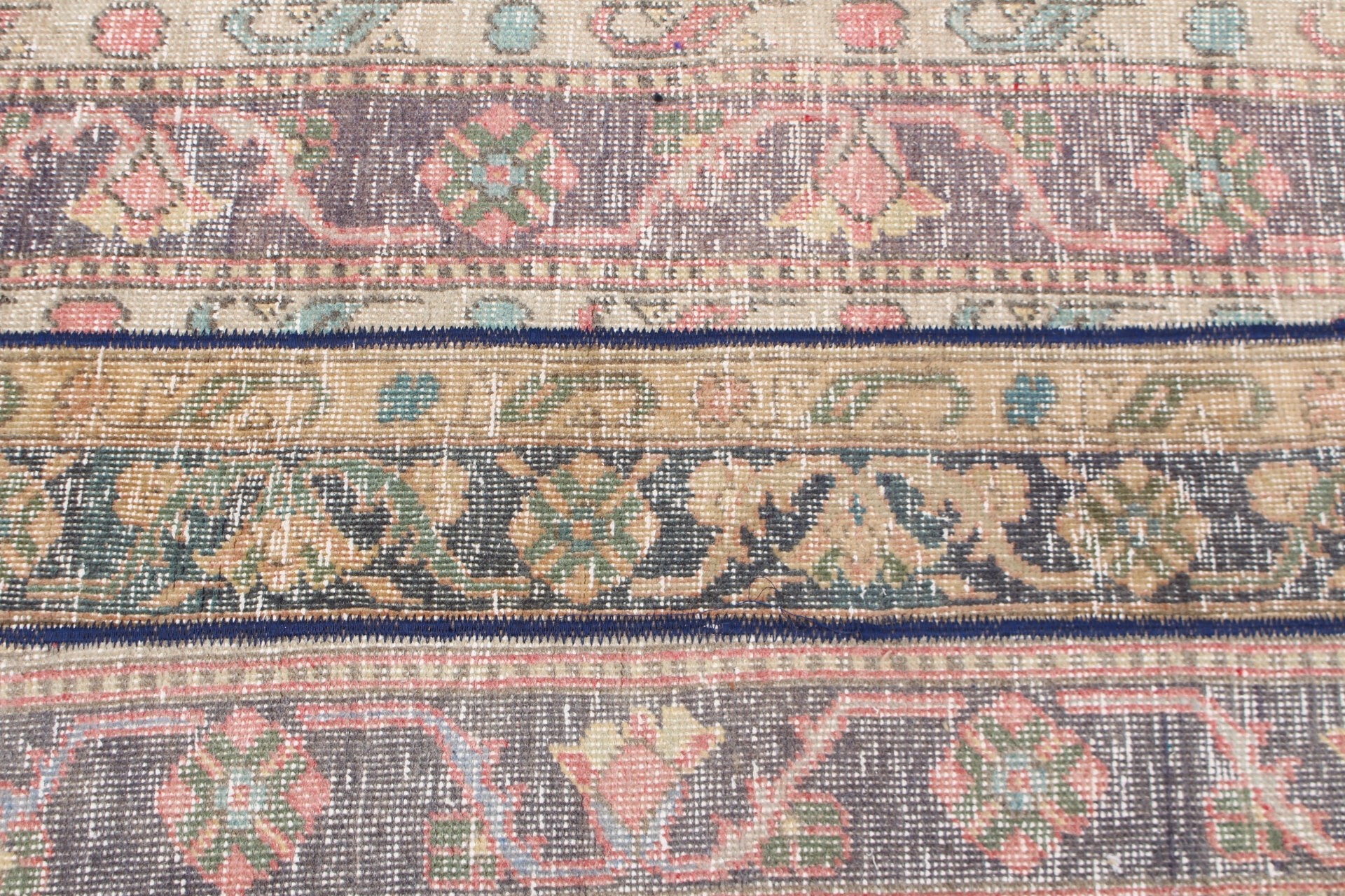 Türk Halısı, Vintage Halı, Yün Halılar, Araba Paspas Halısı, Araba Paspas Halıları, Kapı Paspas Halıları, 2.1x4.3 ft Küçük Halı, Bej Oryantal Halılar, Yatak Odası Halısı