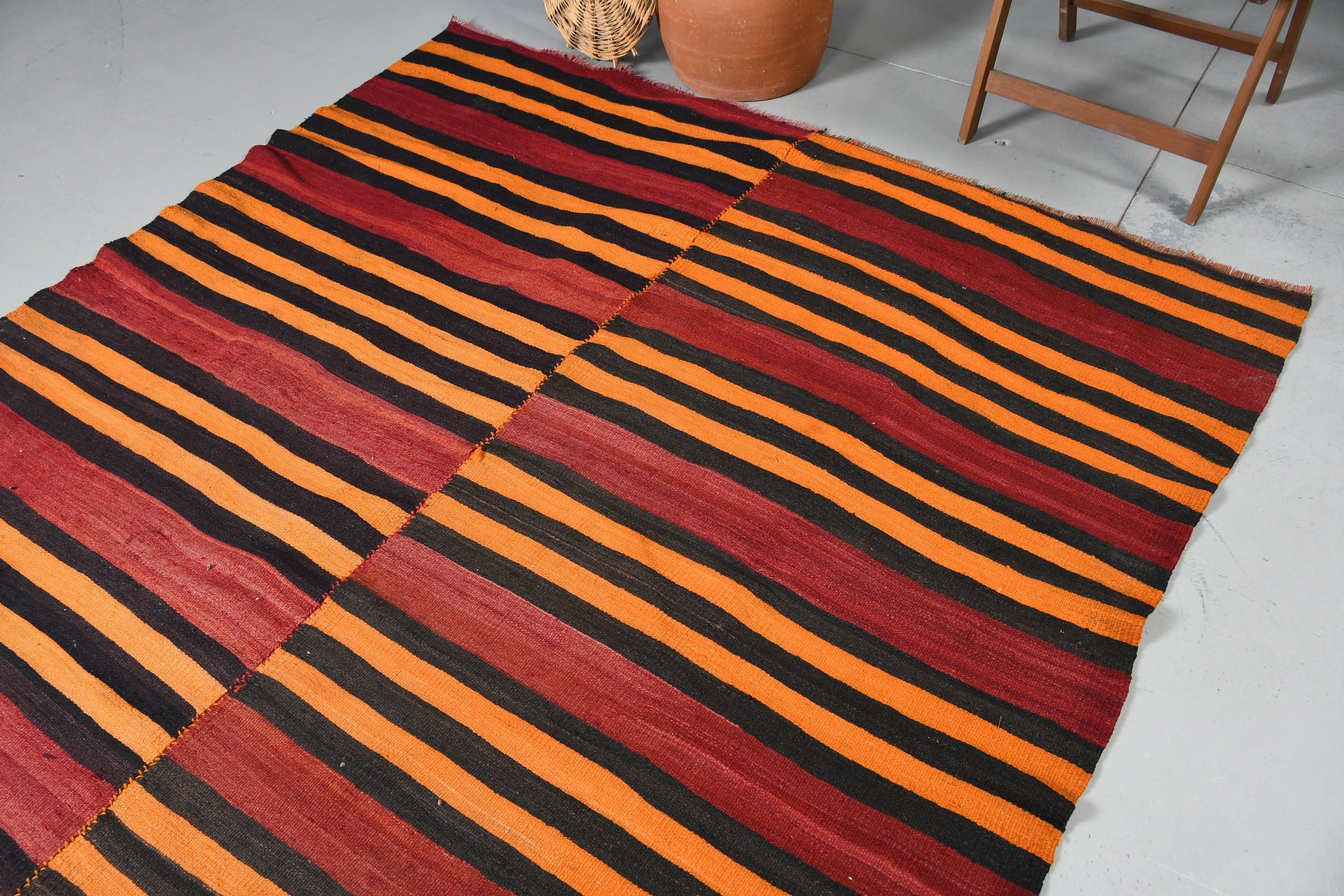 Kırmızı 6.8x12.3 ft Büyük Boy Halı, Oryantal Halı, Kilim, Salon Halısı, Türk Halısı, Salon Halıları, Vintage Halılar, Sanat Halısı