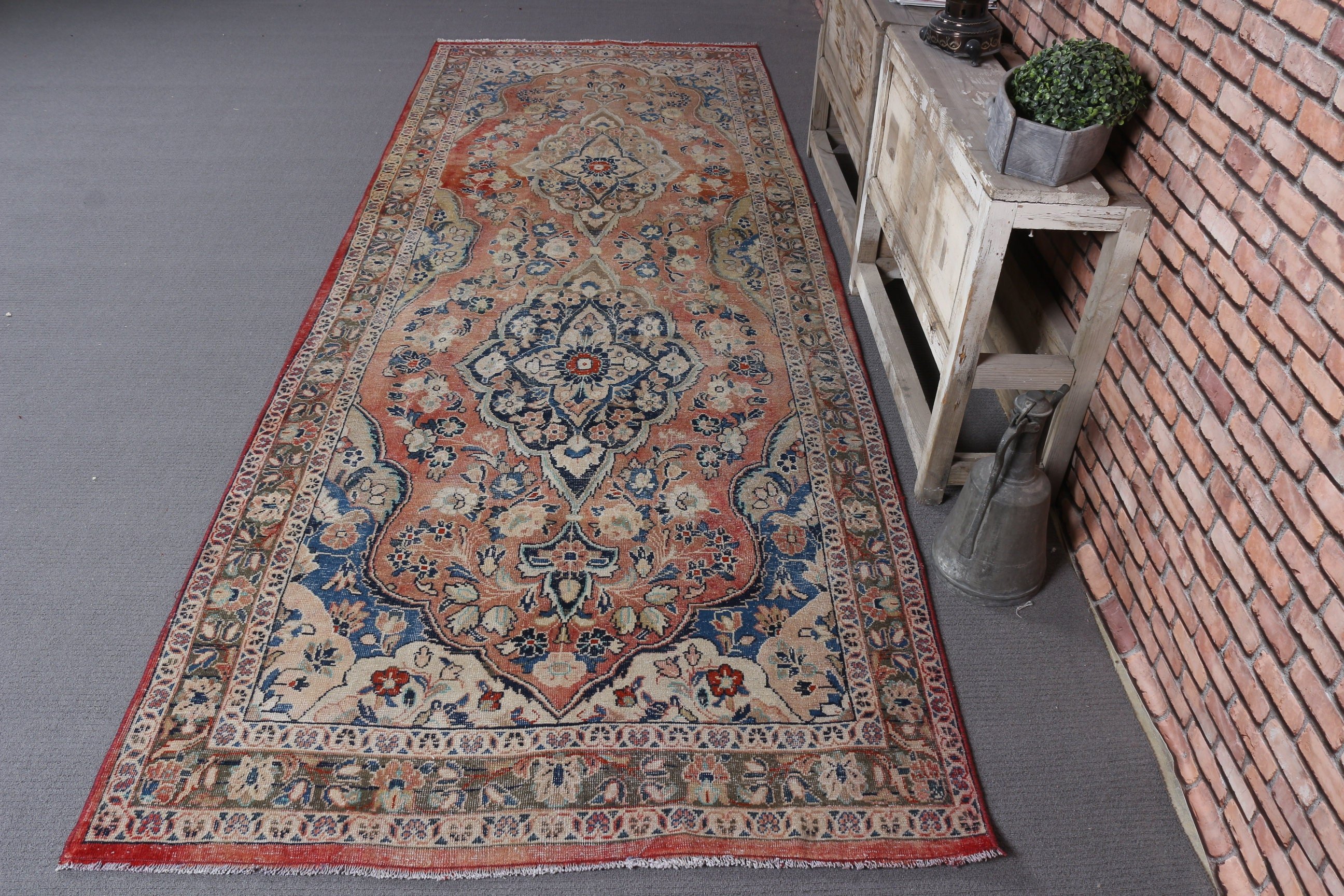 Wedding Rug, Rainbow Bedroom Rug, 3.9x10.8 ft Runner Rug, Corridor Rug, Oriental Rug, Vintage Rugs, Stair Rugs, Turkish Rug